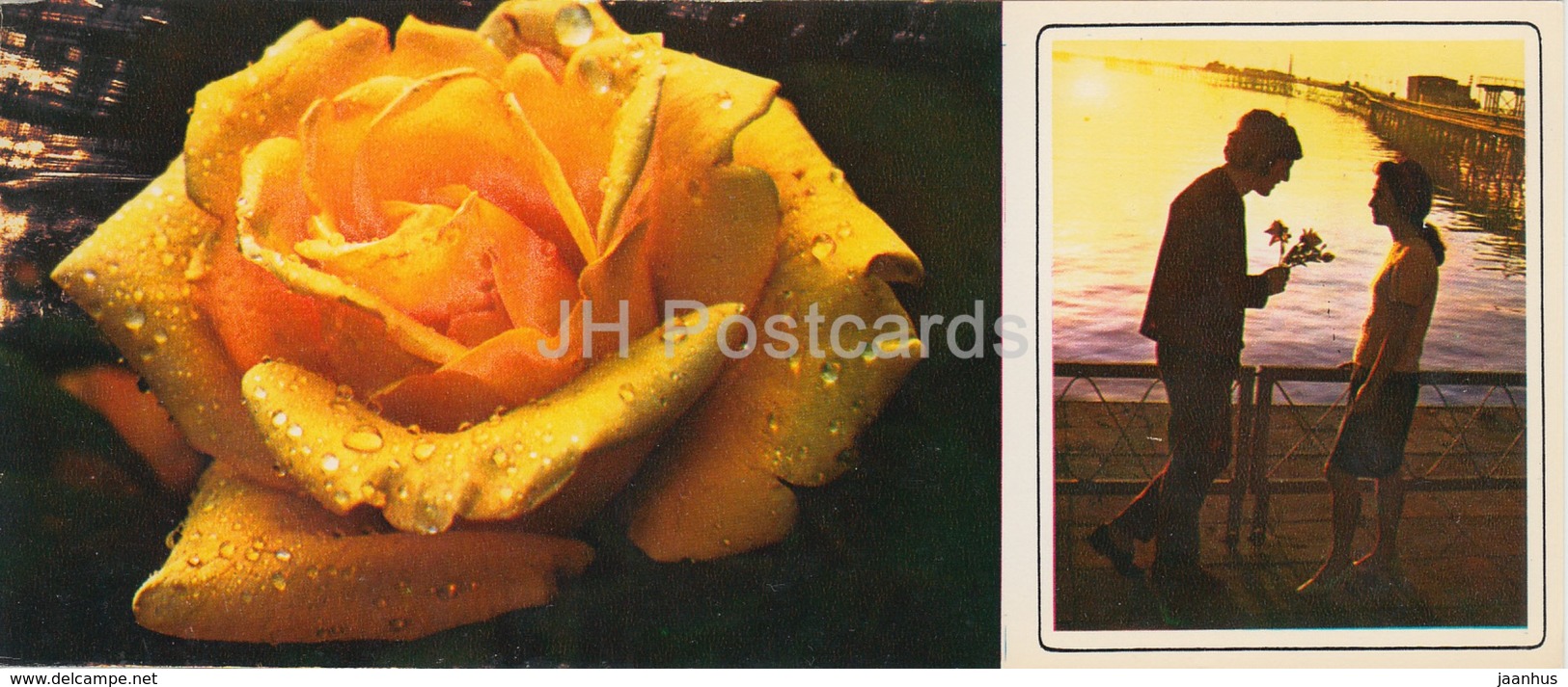 Neftyanye Kamni - Neft Daslari - At Dawn - Flowers - 1975 - Azerbaijan USSR - Unused - Aserbaidschan