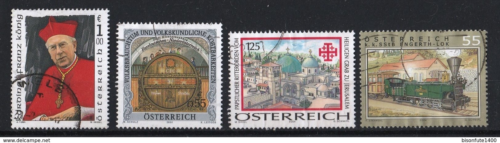 Autriche 2004 : Timbres Yvert & Tellier N° 2306 - 2317 - 2319 - 2321 - 2328 Et 2339 Oblitérés. - Oblitérés