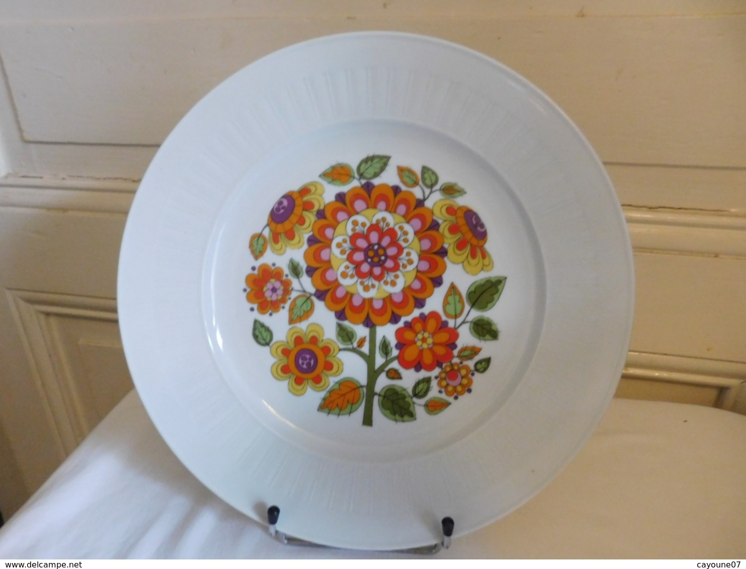 Plat De Service Rond Porcelaine Seltmann Weiden  Bavaria  Seventies Orange - Seltmann-Weiden (DEU)