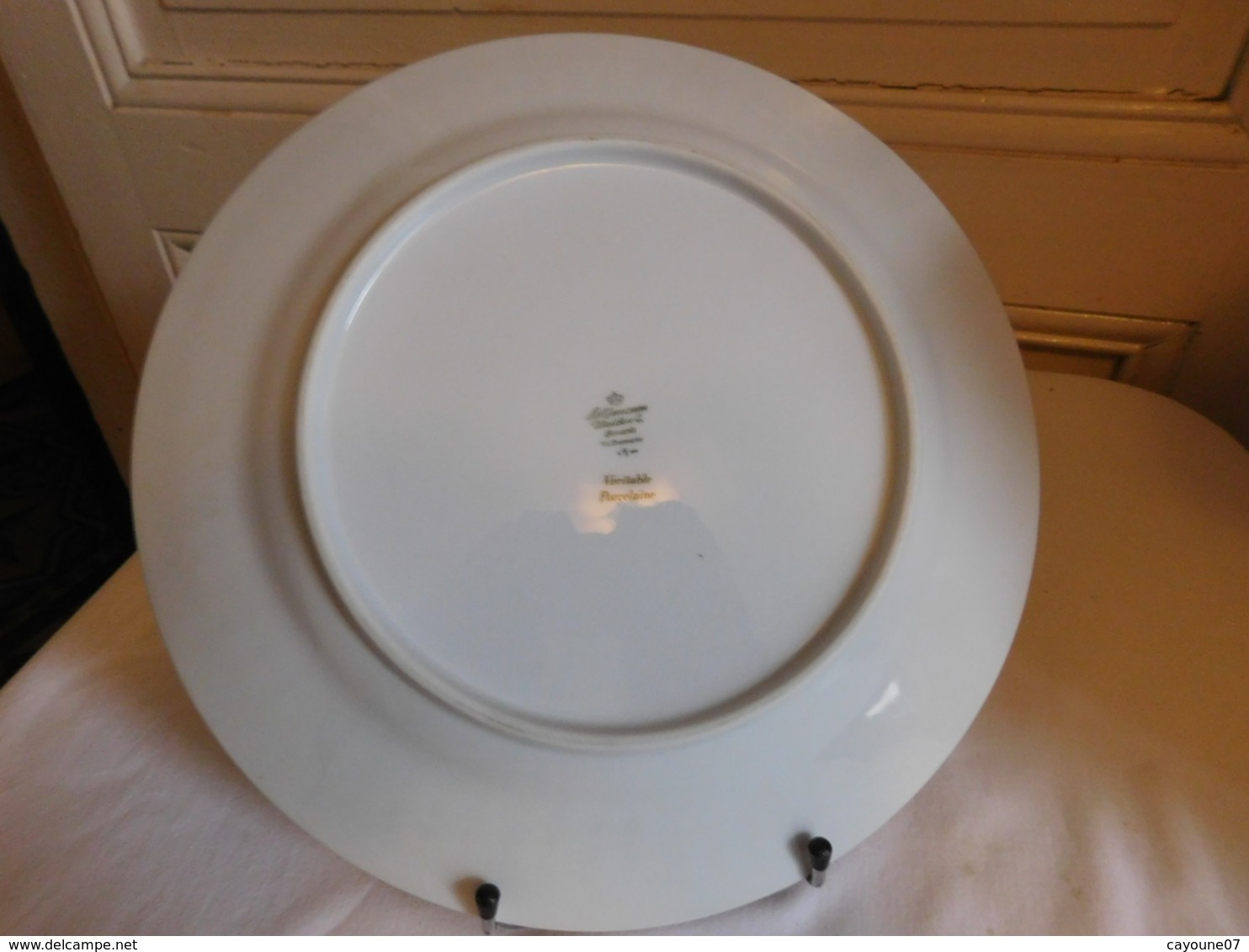 Plat de service rond porcelaine Seltmann Weiden  Bavaria  seventies orange