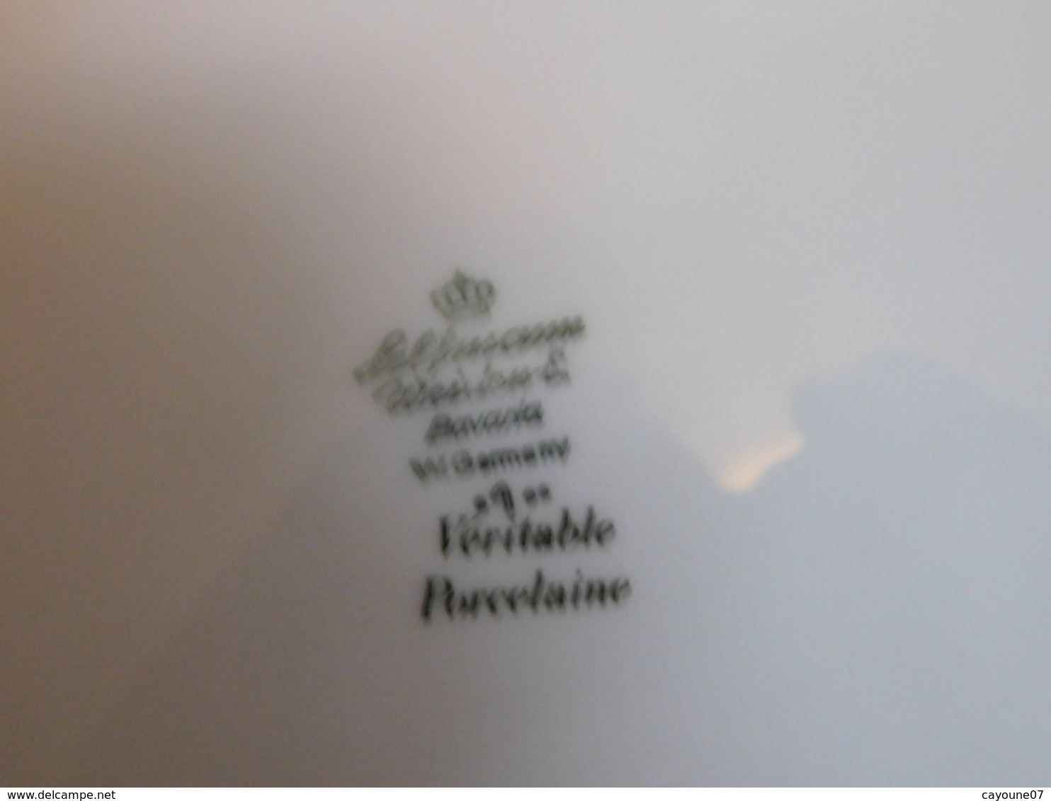 Plat rond de service porcelaine Seltmann Weiden Bavaria vintage seventies