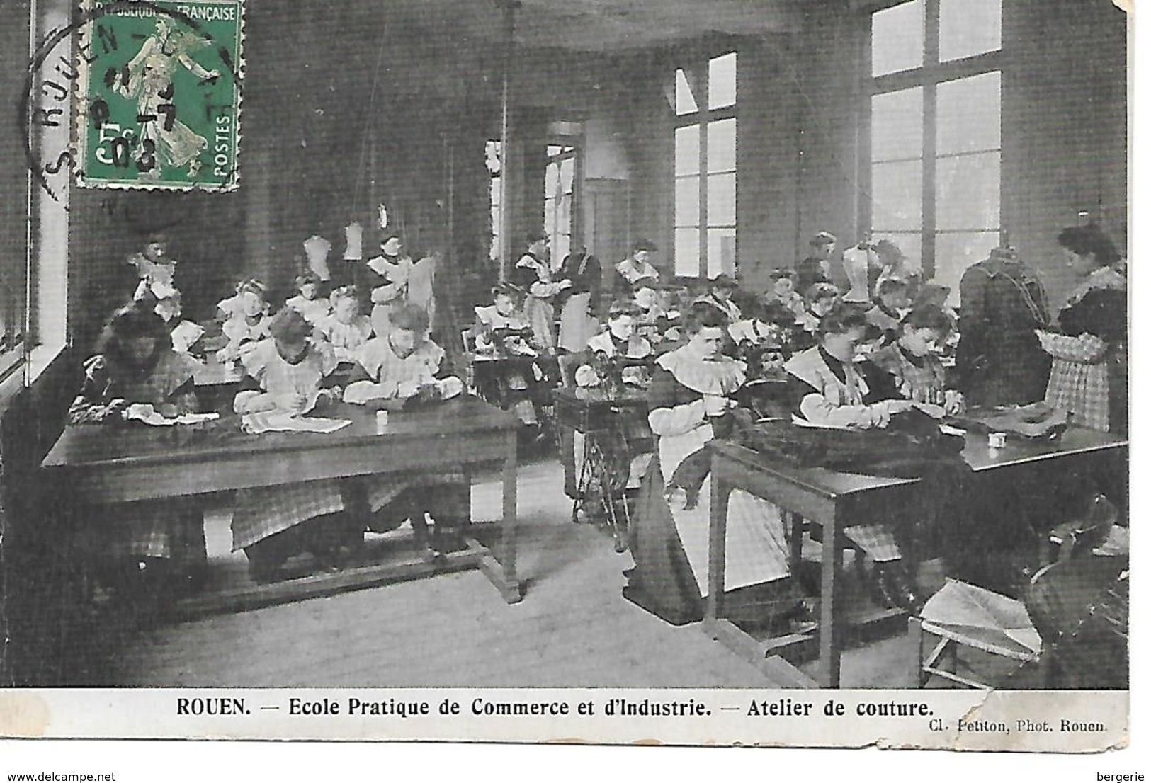 25/13     76   Rouen   école Pratique De Commerce & D'industrie   Atelier De Couture   (état)    (animations) - Rouen