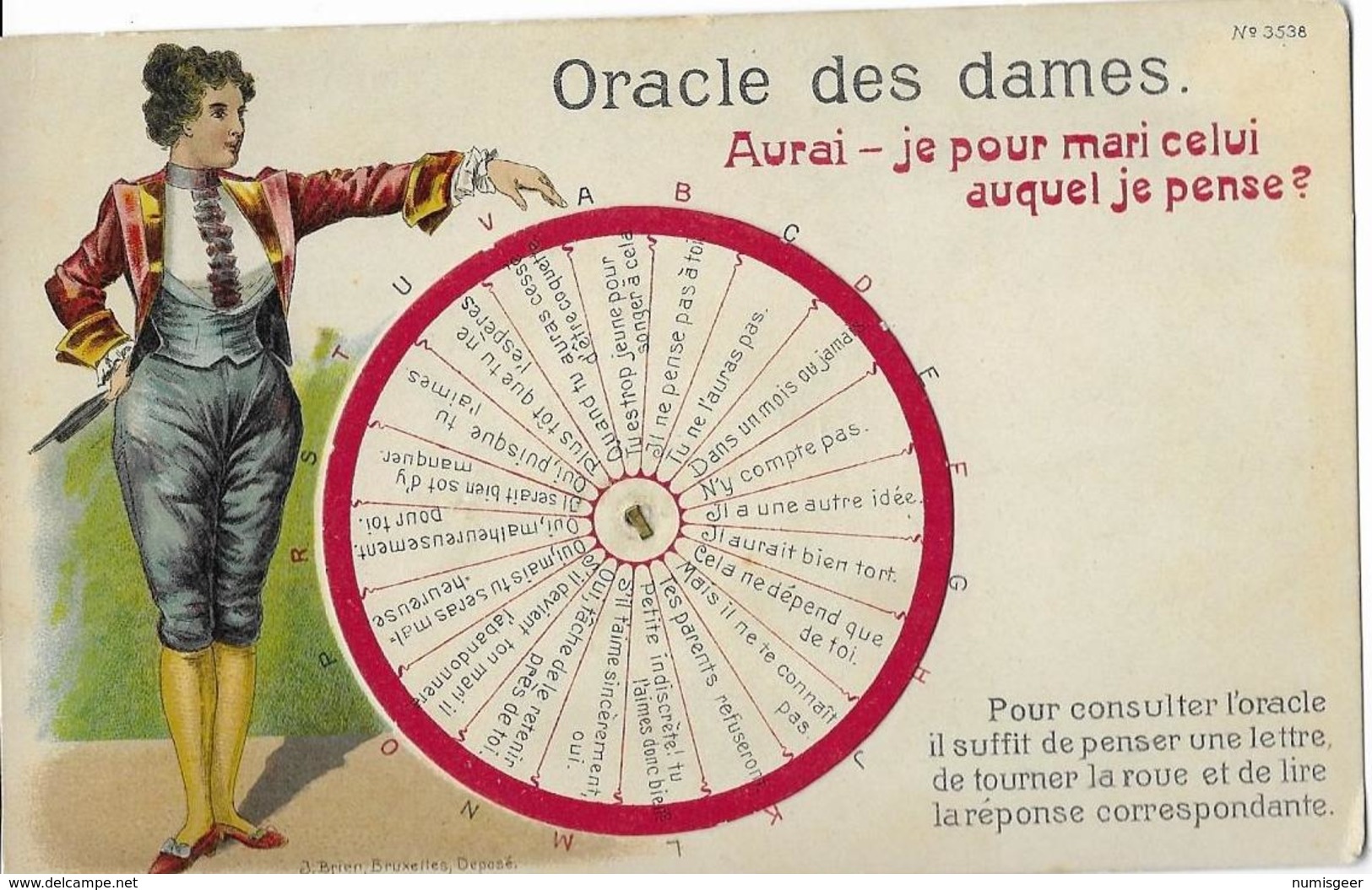 ORACLES DES DAMES  --  Aurai-je Pour Mari Celui Auquel Je Pense ? - Cartoline Con Meccanismi