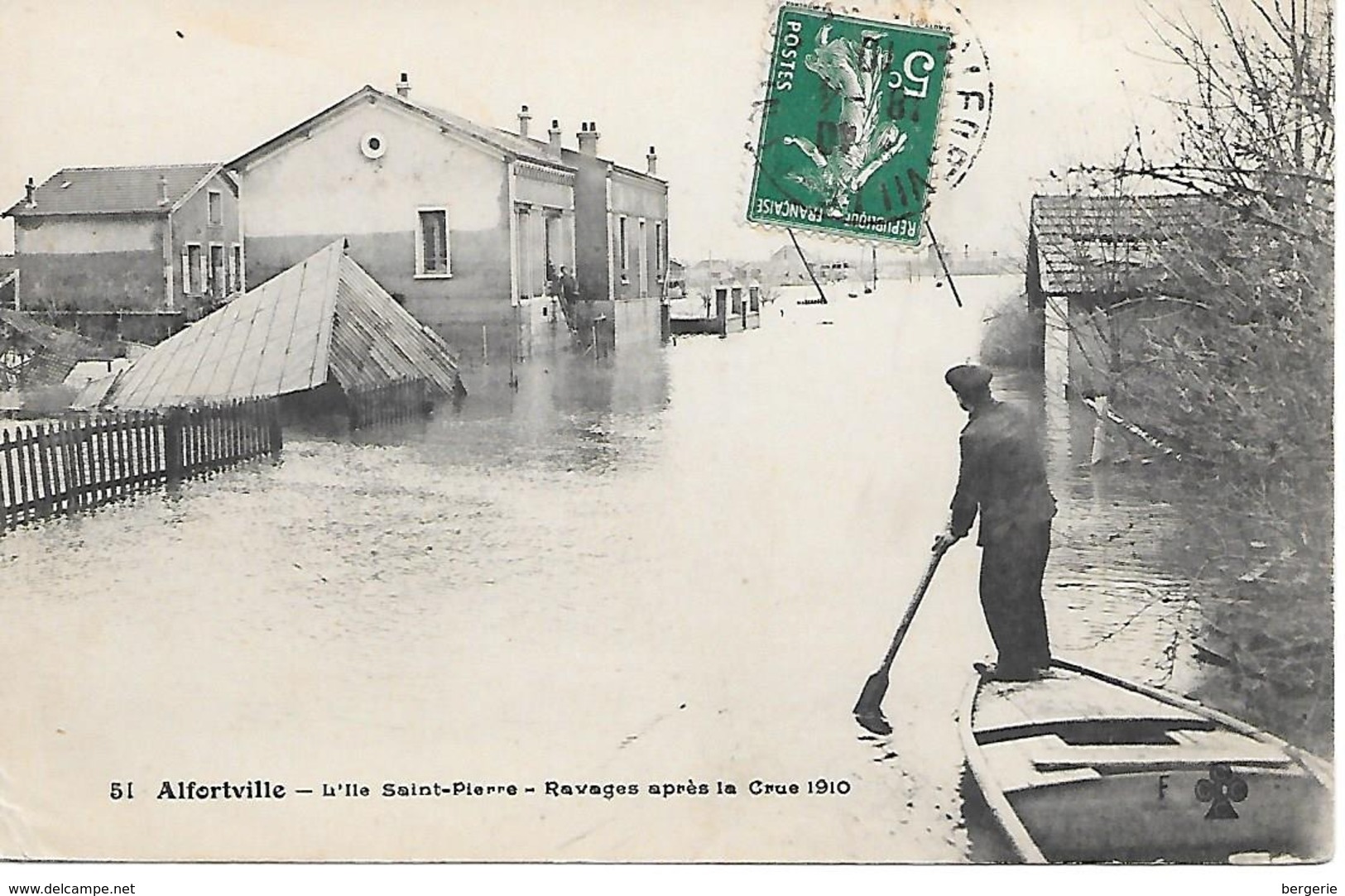 25/13     94   Alforville    L'ile St-pierre Ravagée Aprés La Crue De 1910  (animations) - Alfortville