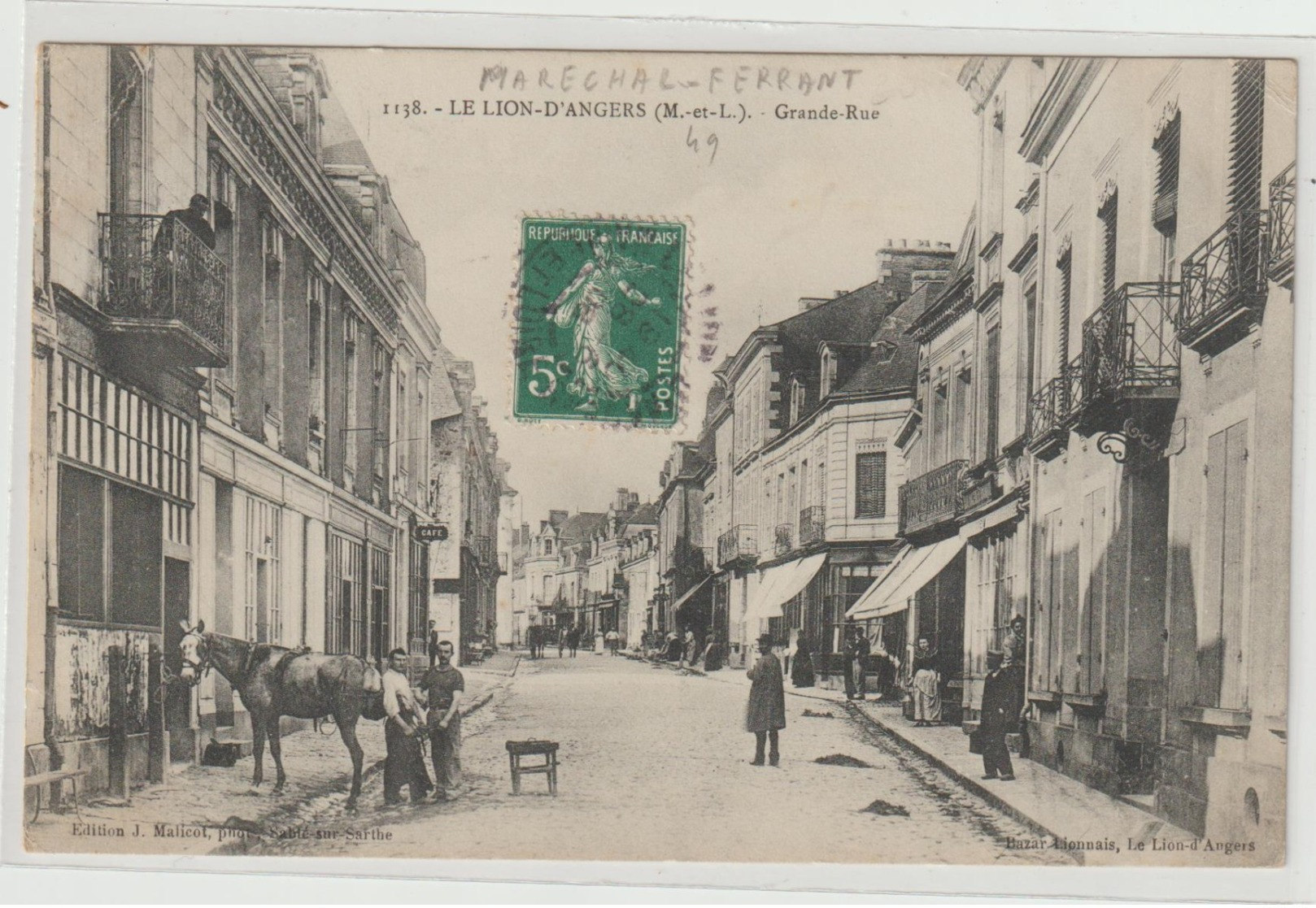 CPA   49 LE LION D ANGERS  GRANDE RUE MARECHAL FERRANT - Autres & Non Classés