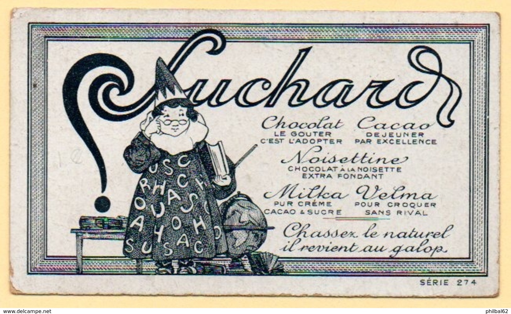 Trade Card. Chromo Milka Suchard. Série Des Rébus N° 7 - Suchard