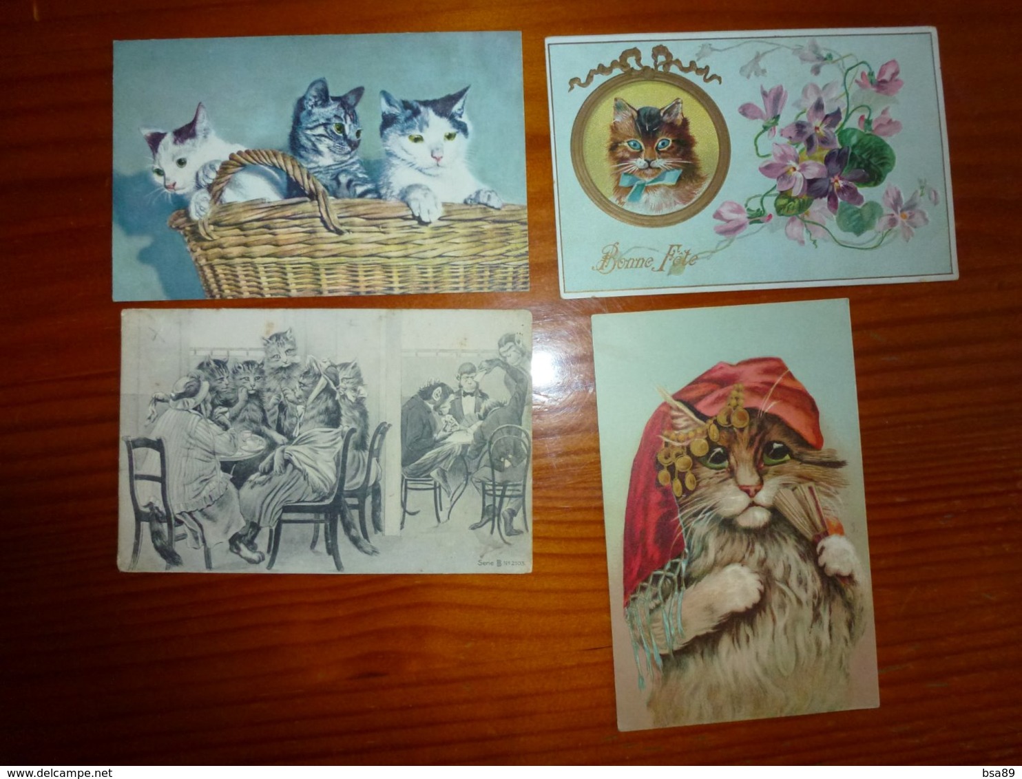 LOT DE 1 CPA SPECIALES CHATS , TOUTES SCANNEES, VOIR SCAN - 5 - 99 Postcards