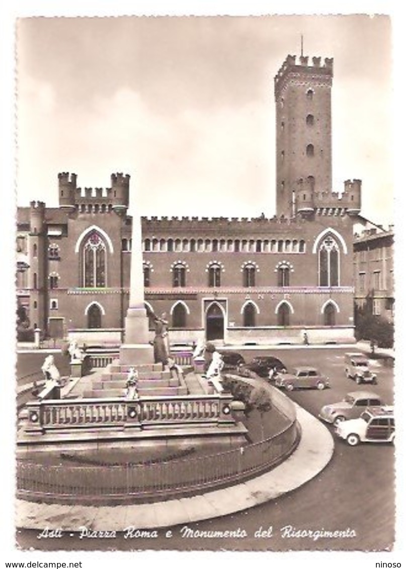 ASTI - PIAZZA ROMA E MONUMENTO DEL RISORGIMENTO - Asti