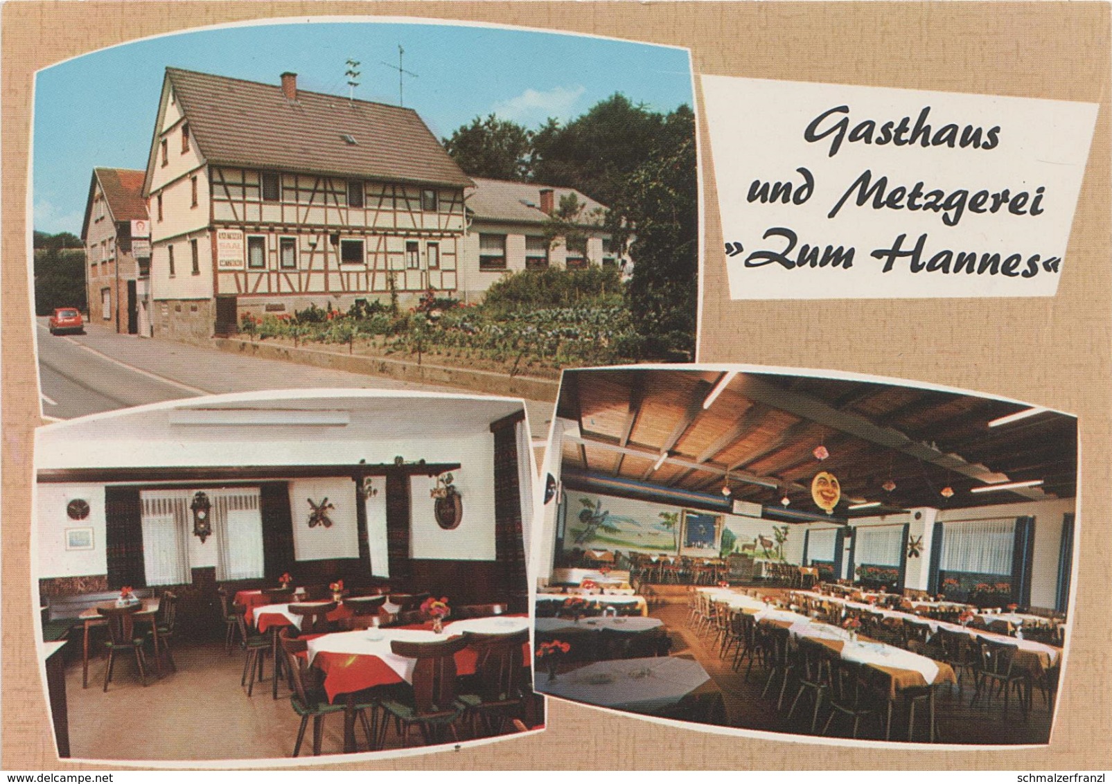 AK Linnenbach Fürth Odenwald Gasthaus Metzgerei Zum Hannes A Fahrenbach Erlenbach Seidenbach Ellenbach Lauten Weschnitz - Odenwald