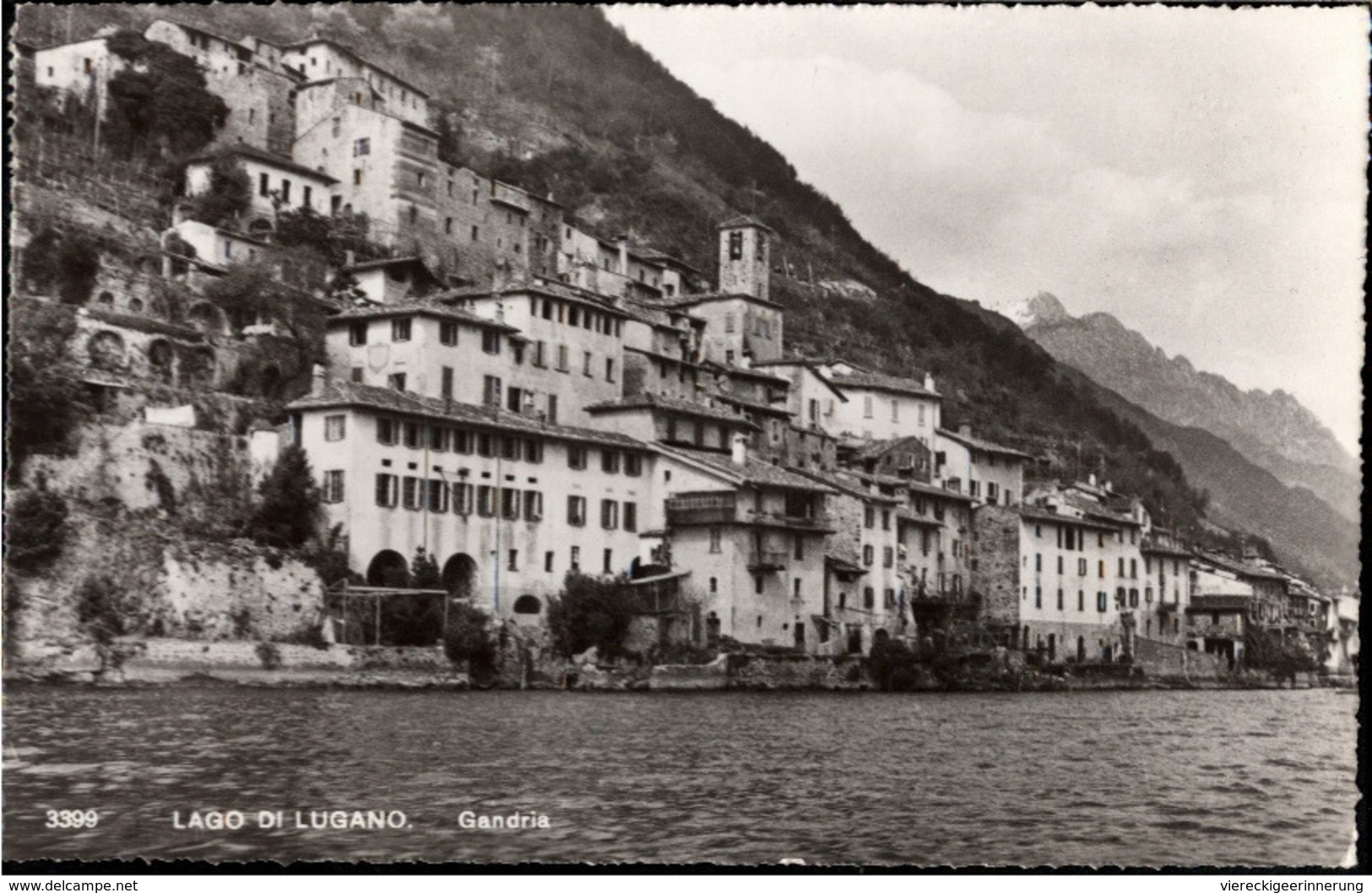 !  S/w Postkarte, Lago Di Lugano, Gandria, 1958, Schweiz, Suisse - Gandria 