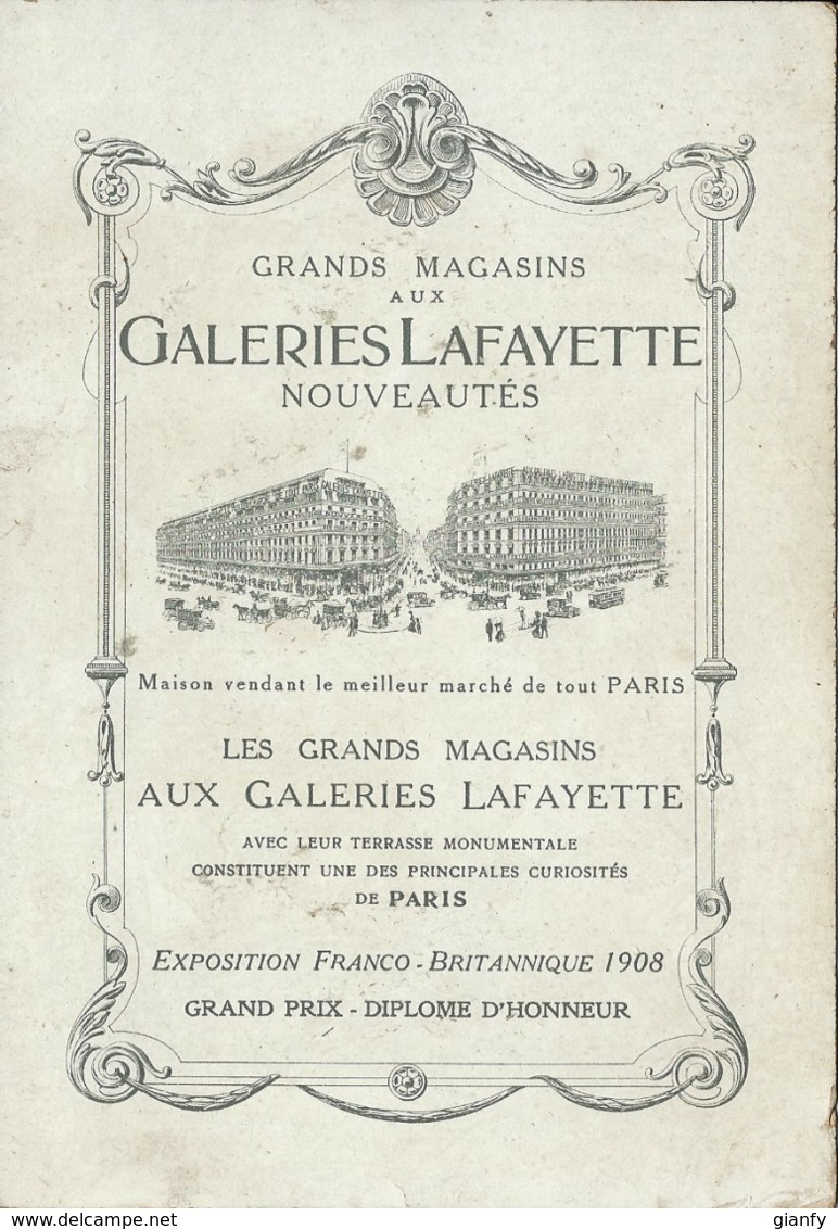 CHROMO GALERIES LAFAYETTE PARIS 1900 16,5 X 11,5 CM. - Other & Unclassified