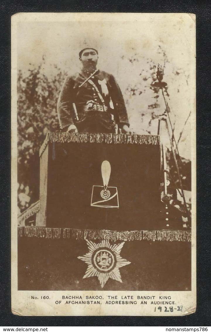 Bachha Sakoo The Late Bandit King Of Afghanistan Addressing An Audience 1928 - Afghanistan