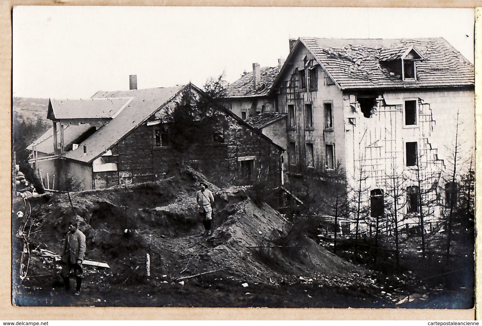 THU117 Probablement Village LE VALTIN Ou Proche 88-Vosges Maisons Village Bombardées Carte-Photo GUERRE 1914-18 CpaWW1 - Autres & Non Classés