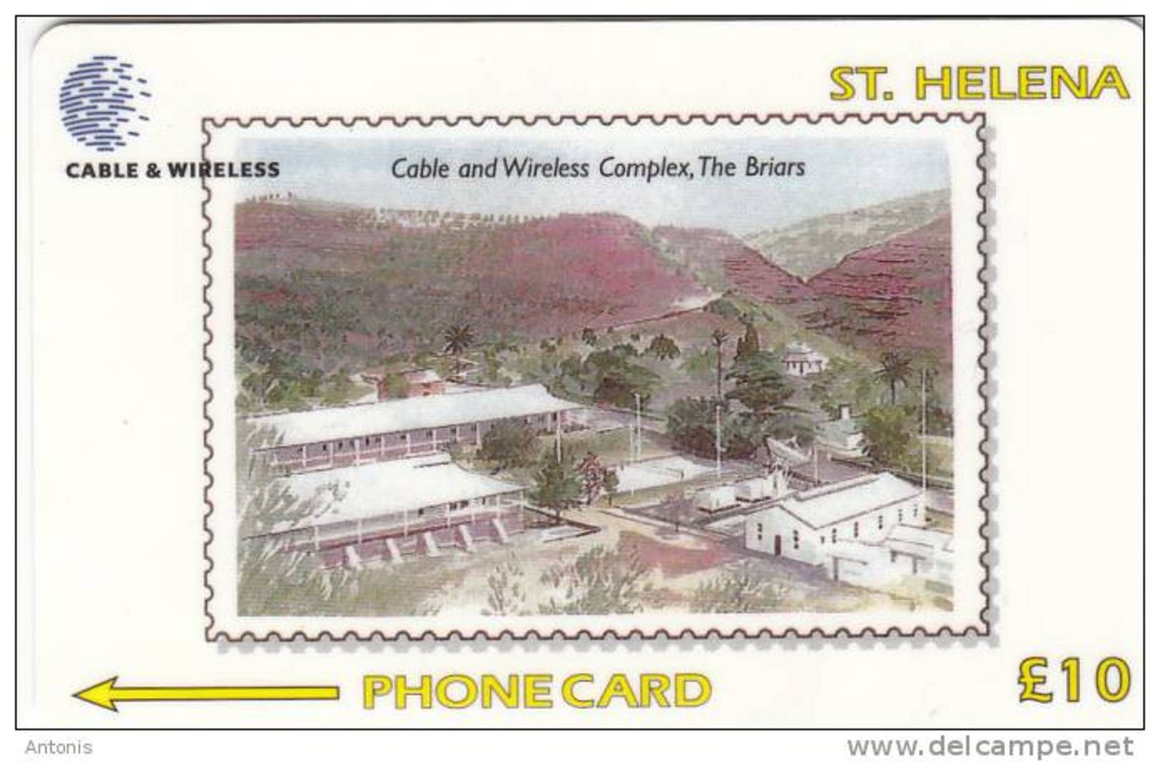 ST. HELENA ISL.(GPT) - Stamp, Cable & Wireless Complex/The Briars, CN : 327CSHB/B, Tirage 1200, Used - St. Helena Island
