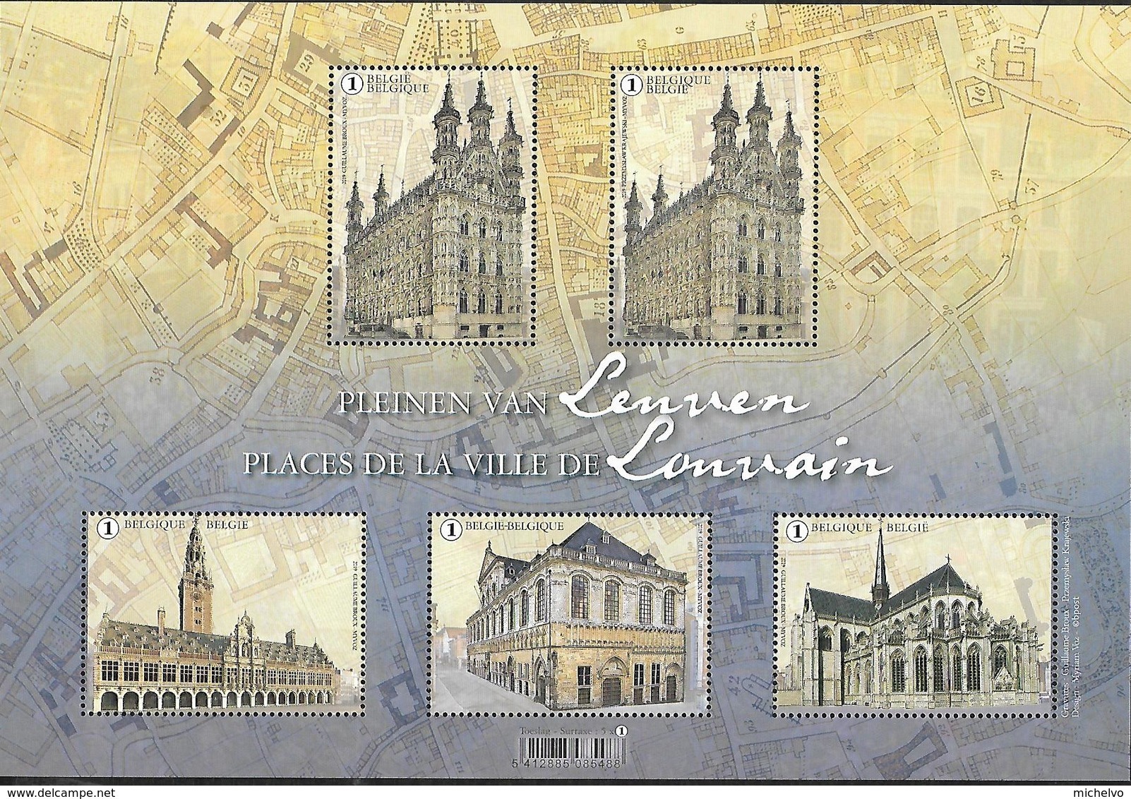 Belg. 2019 - Les Places De La Ville De Louvain ** - Unused Stamps