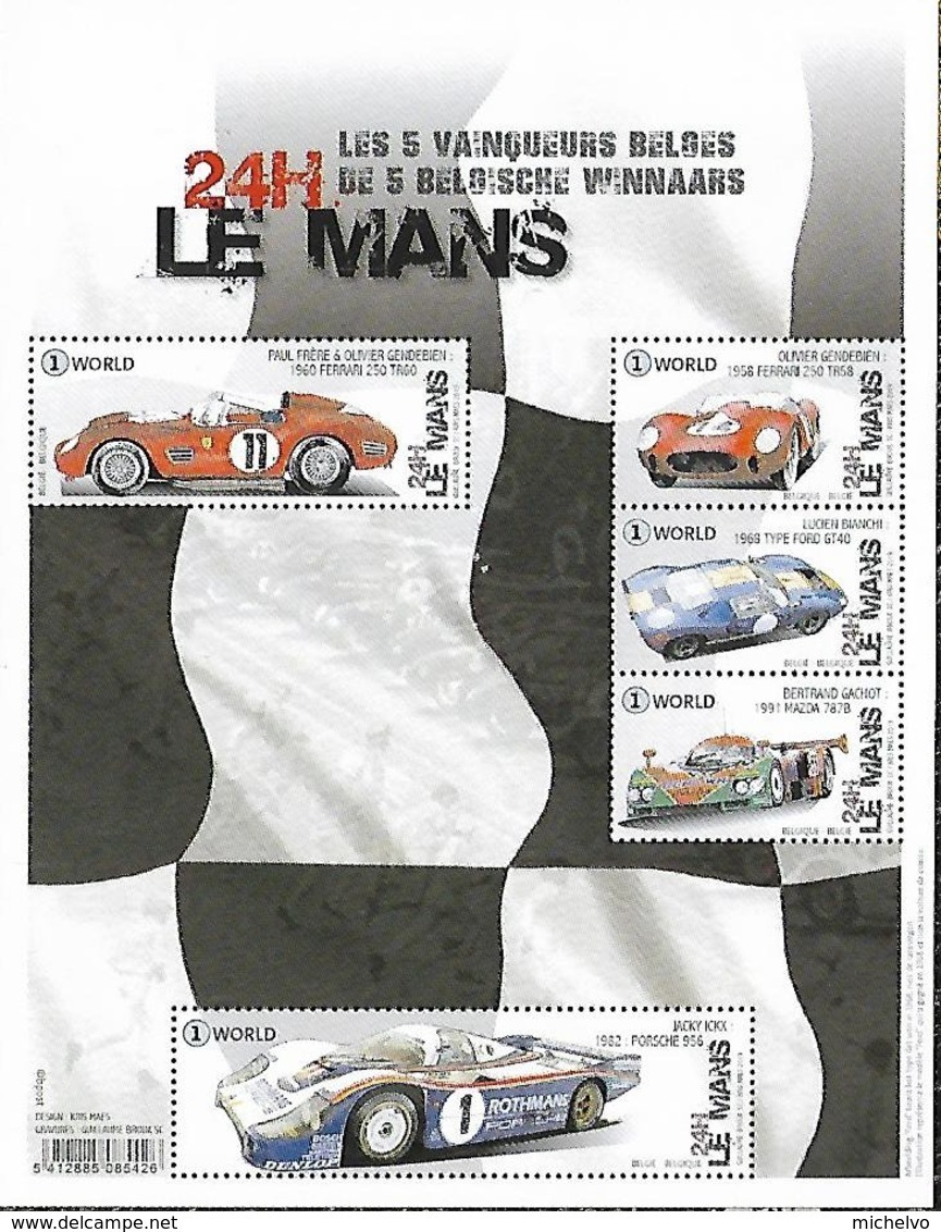 Belg. 2019 - Les Cinq Vainqueurs Belges Des 24h Du Mans ** - Unused Stamps