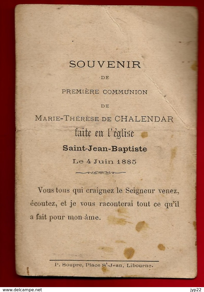 Image Pieuse Religieuse Holy Card Marie Thérèse De Chalendar Saint Jean Baptiste 4-06-1885 - Ed Bouasse Jeune 3454 - Imágenes Religiosas