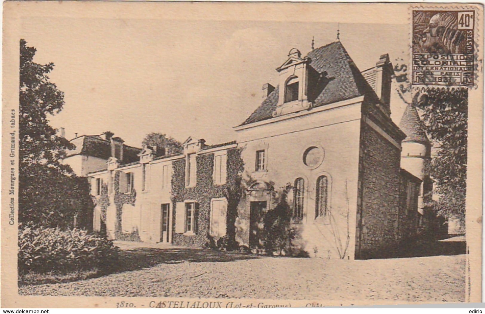 ***  47  *** CASTELJALOUX  Château Lacaze - écrite TTB - Casteljaloux