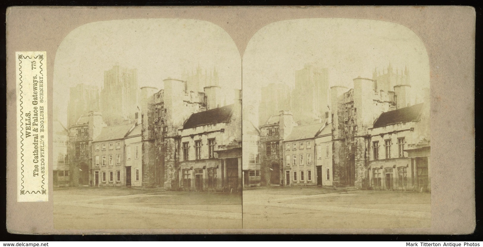 Stereoview - Wells Cathedral SOMERSET England - Stereoscopi