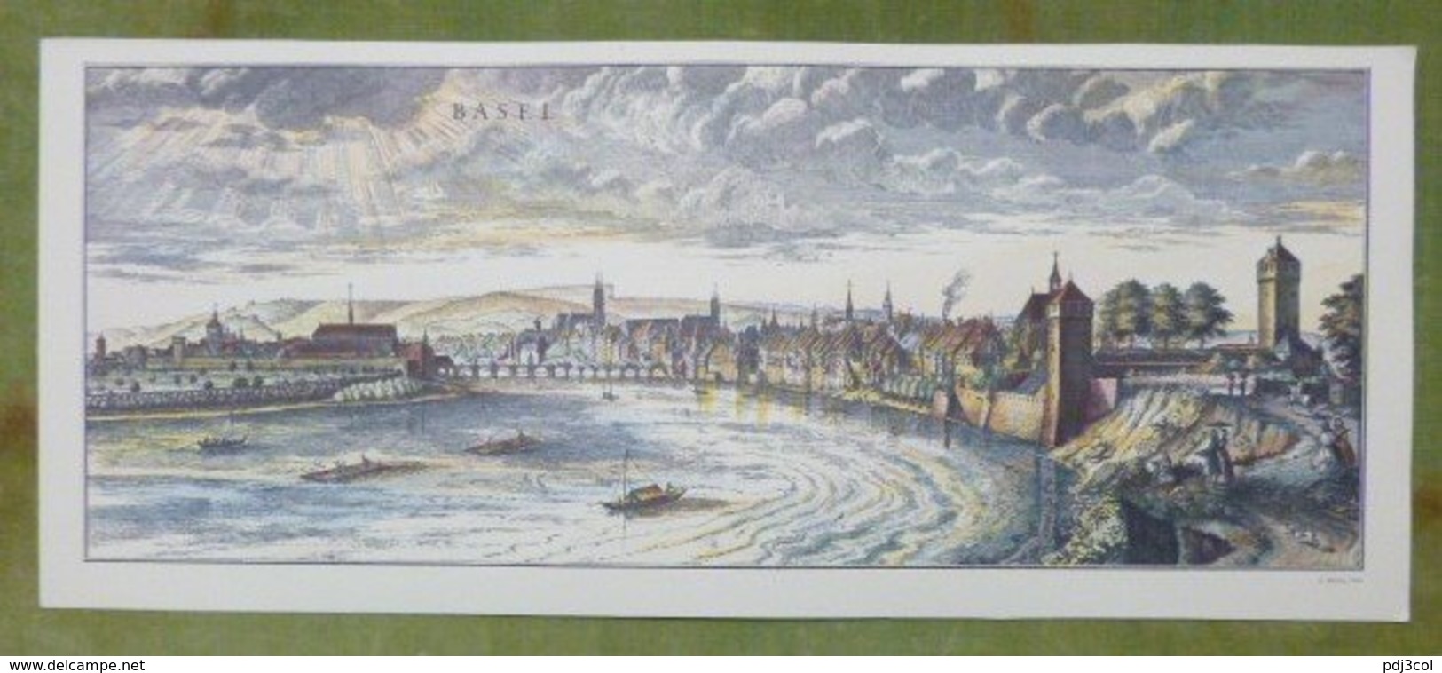 Reproduction Gravure - Vue Générale De Villes - BASEL D'après E. Büchel, I.M. Weis, 1744 - Prints & Engravings