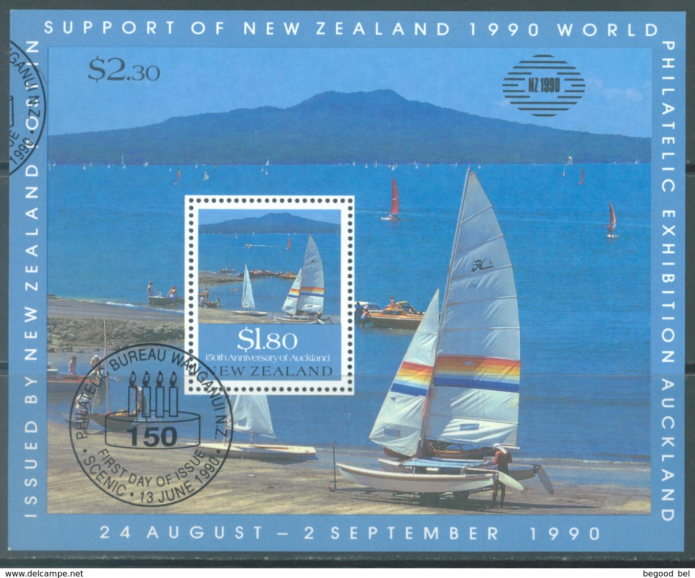 NEW ZEALAND - USED/OBLIT. - 1990 - TAKAPUNA BEACH - Yv Bloc 75 Mi Bl 25 SG MS1558 Sc 996a  - Lot 20591 - Blocs-feuillets