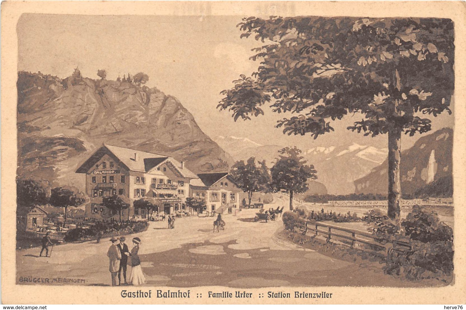 SUISSE - Gasthof Balmhof : Famille Uufer - Station Brienzwiler - Illustrateur - Brienz