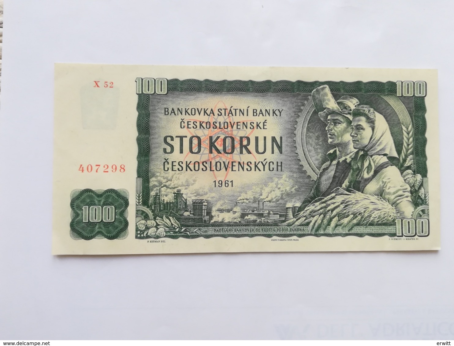 CECOSLOVACCHIA 100 KORUN 1961 - Cecoslovacchia