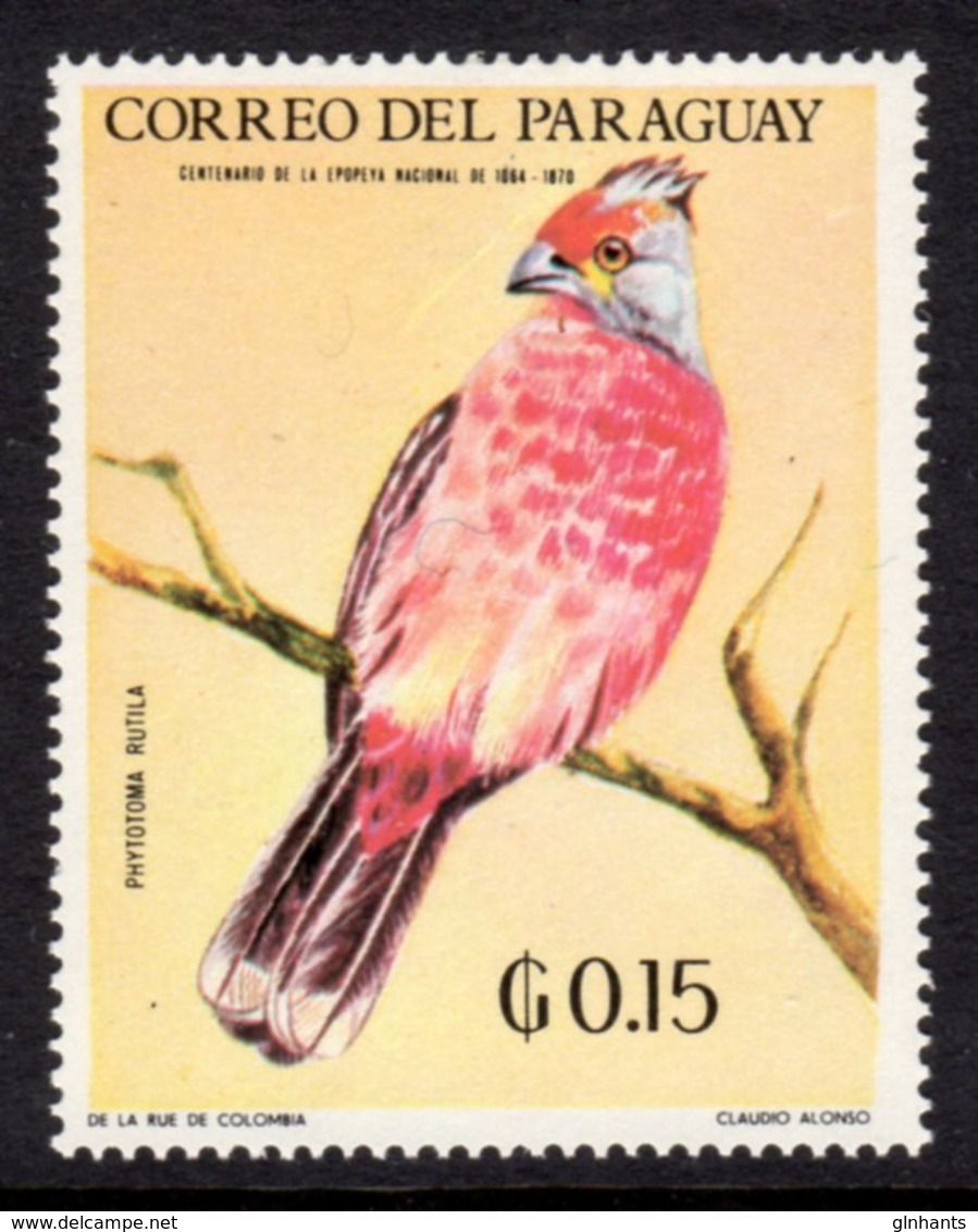 PARAGUAY - 1969 15c WILDLIFE BIRD STAMP FINE MNH ** Mi 1930 - Paraguay