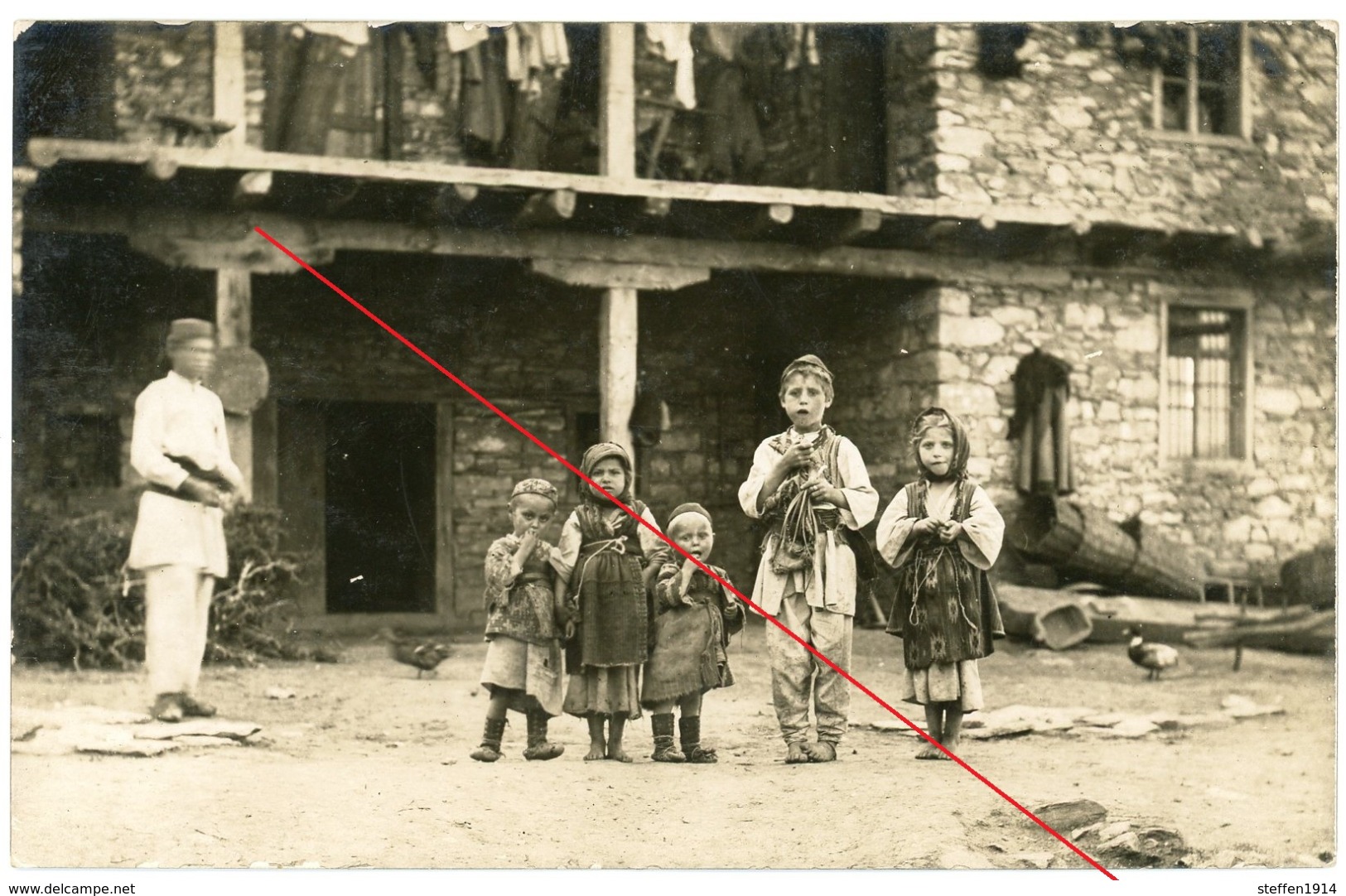 Belle Carte - Enfants - Zigeuner - Gitan - Gypsy - Allemande Carte Photo-1914-1918 WWI - Weltkrieg 1914-18