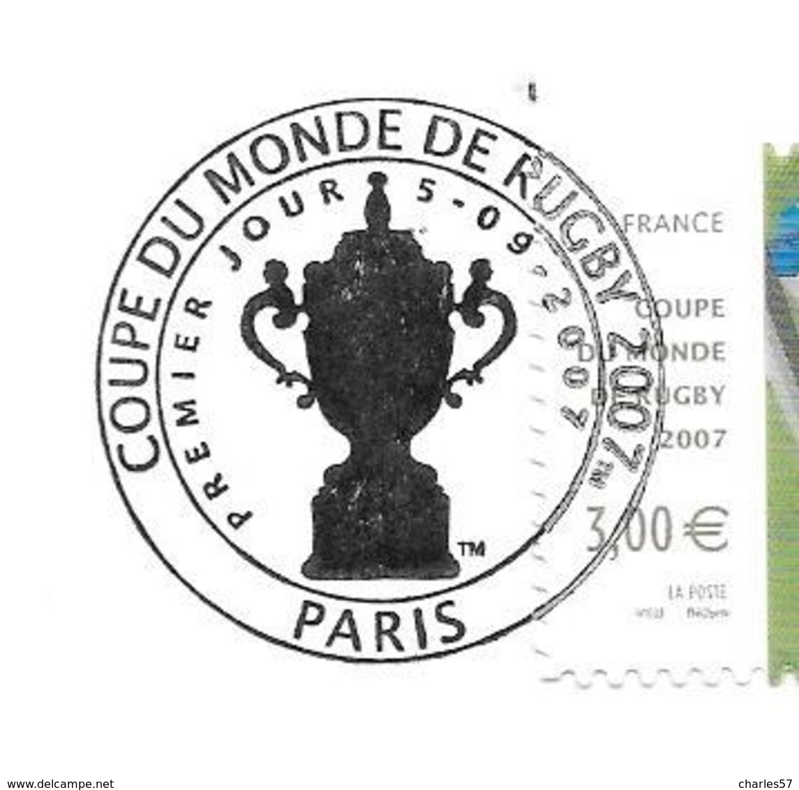 France:Coupe Du Monde De Rugby 2007 1er Jour En 3 Volets - Documents De La Poste