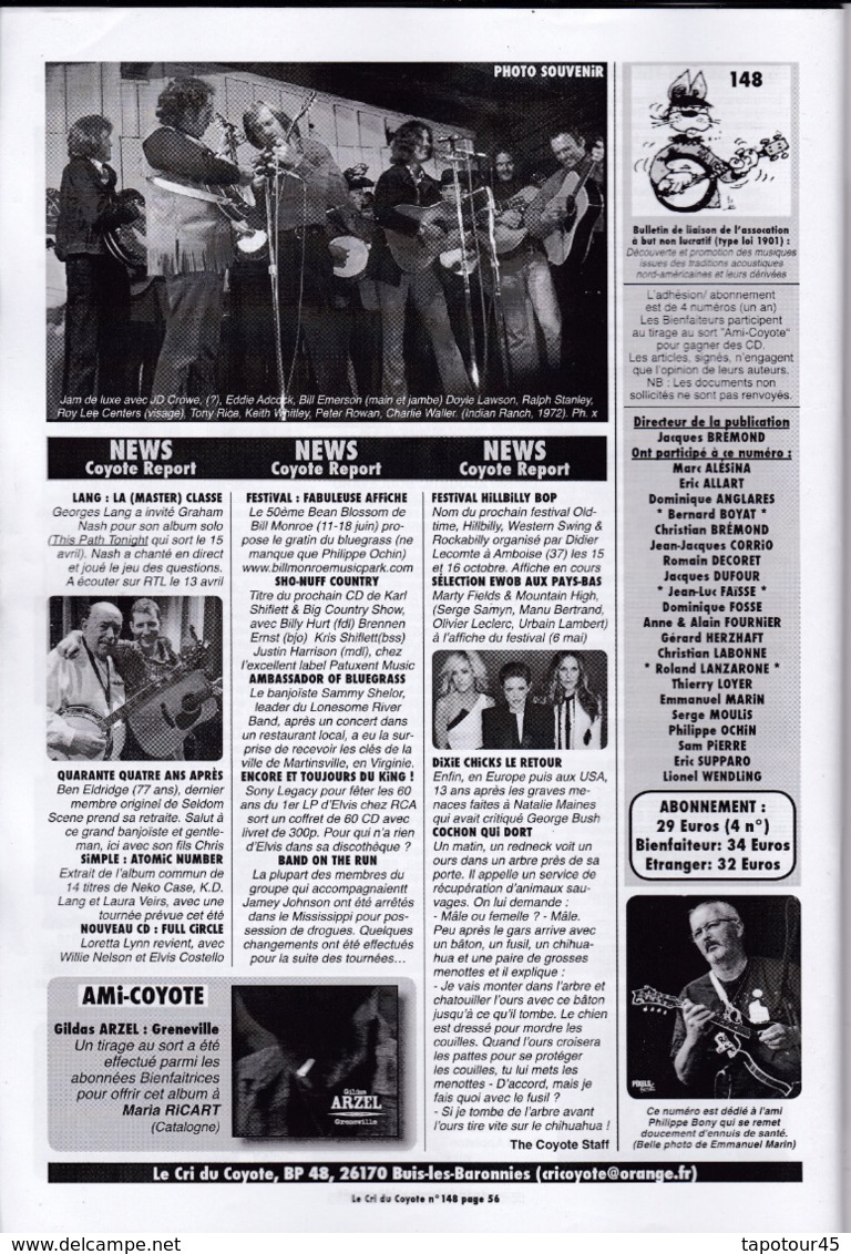 C 6) Livres, Revues > Jazz, Rock, Country, Blues > 60 Pages  (Format > A 4) - 1950-oggi