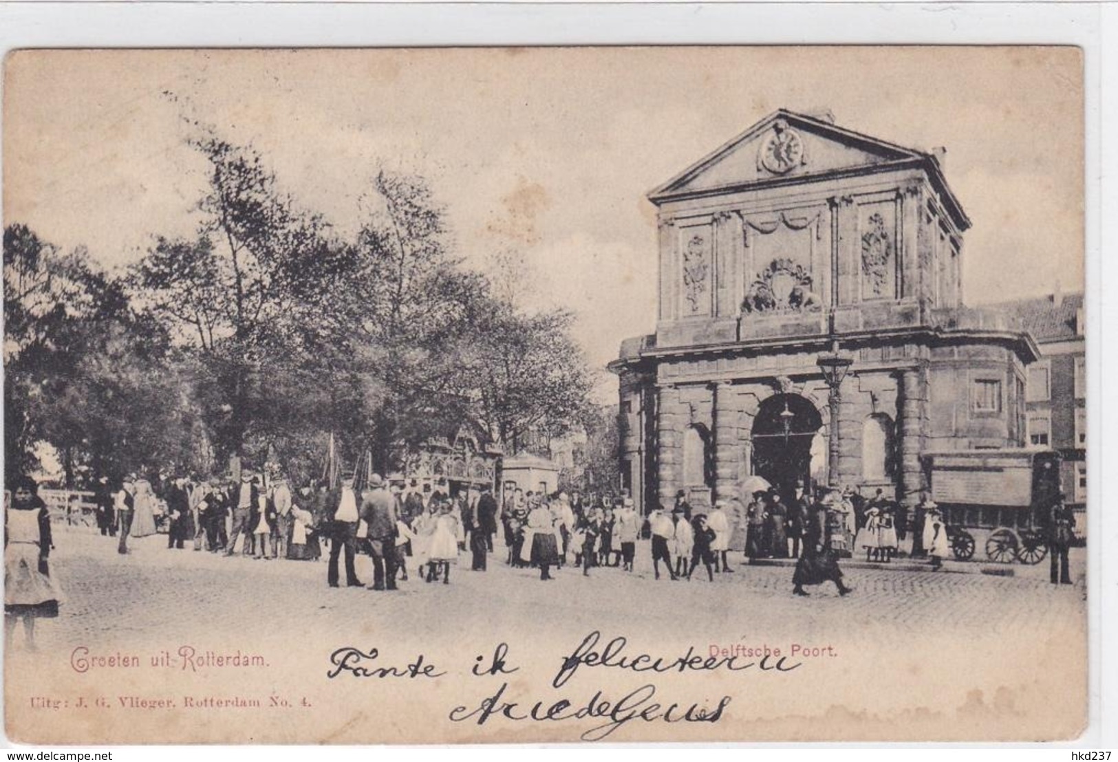 Rotterdam Delftsche Poort # 1901 Volk Op Slagveld Vliegerkaart    298 - Rotterdam