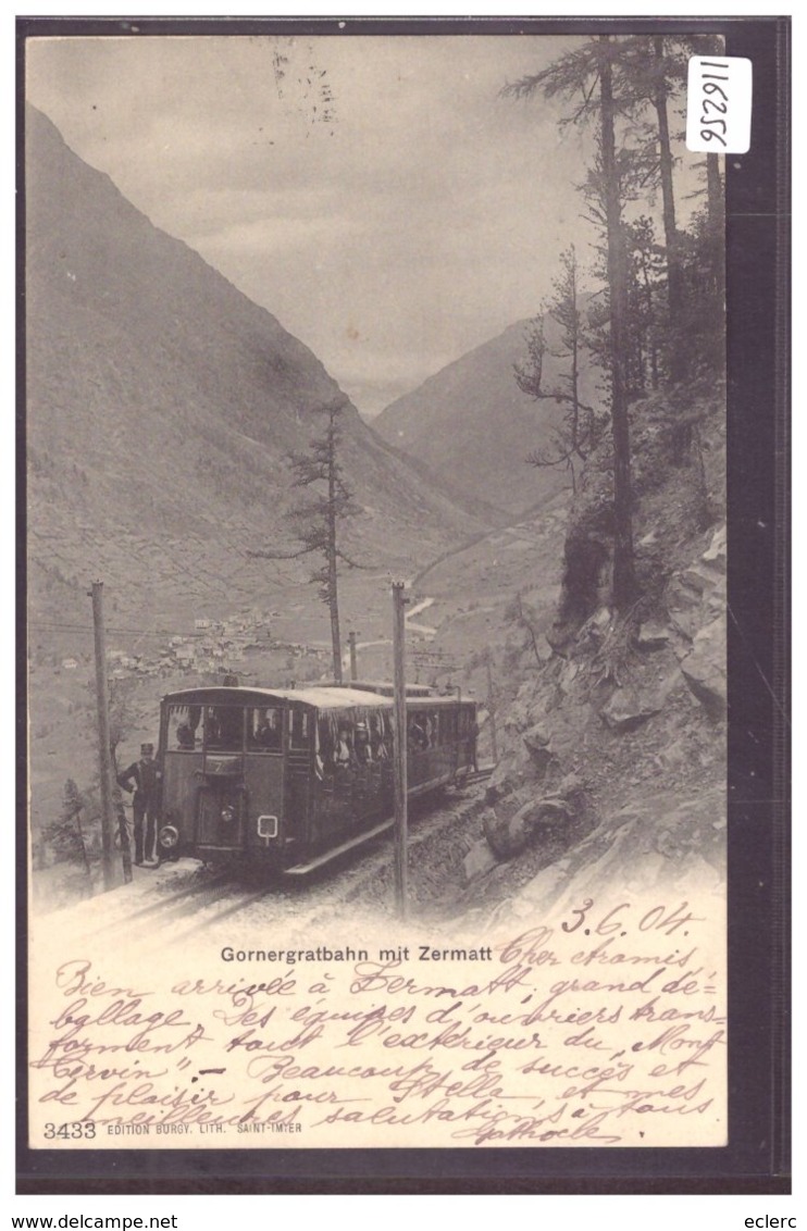 ZERMATT - GORNERGRAT BAHN - TRAIN - TB - Zermatt