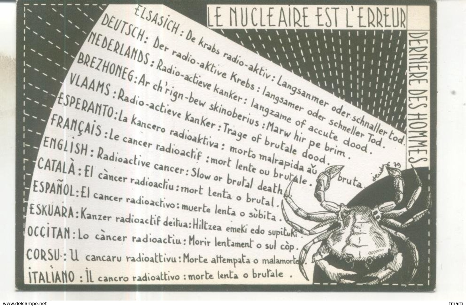 Illustrateur Jeudy : Le Nucléaire Est L'erreur (Carte Tirée à 600 Exp.) - Jeudy