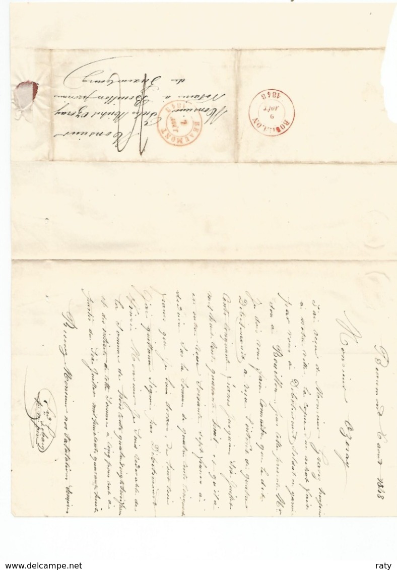 2 Enveloppes: 1 X Bouillon Pour Sugny  En 1852 Du Huissier Lemperé Et 1X De Beaumont Pour Bouillon En 1848 - 1830-1849 (Belgique Indépendante)