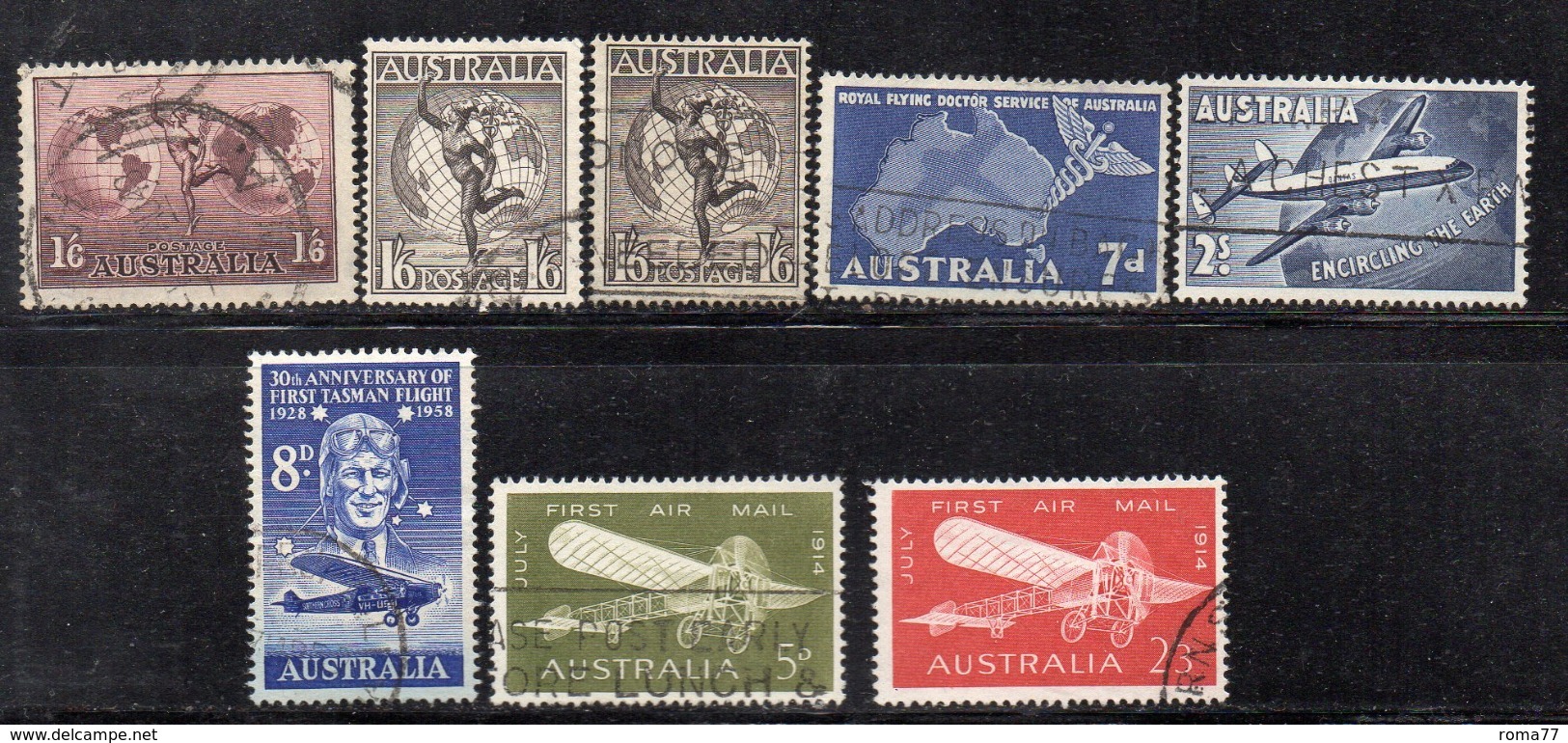 Y1714 - AUSTRALIA , Posta Aerea 8 Valori Yvert  Usati  (2380A) - Usados