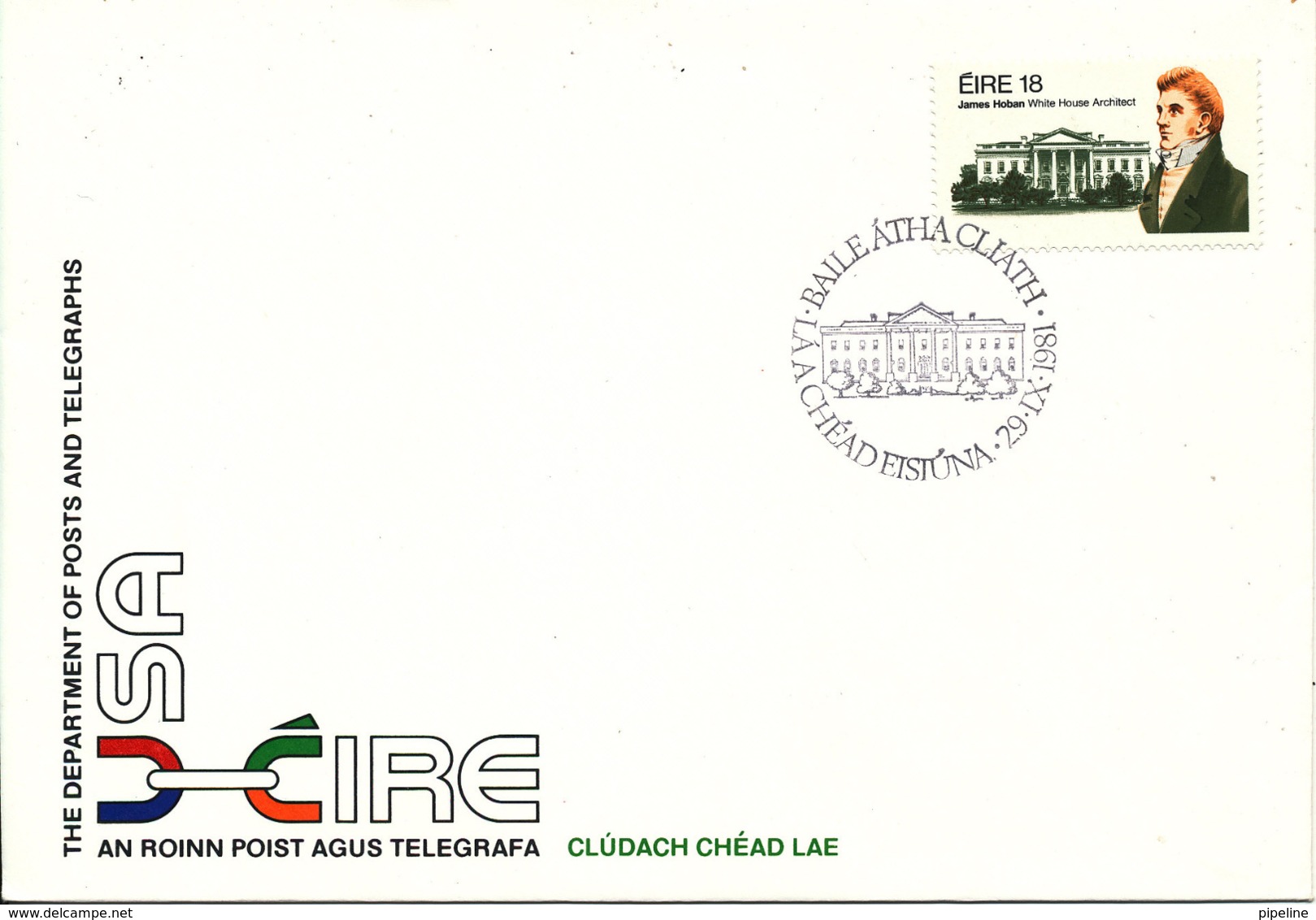 Ireland FDC 29-9-1981 USA  -  Eire With Cachet - FDC