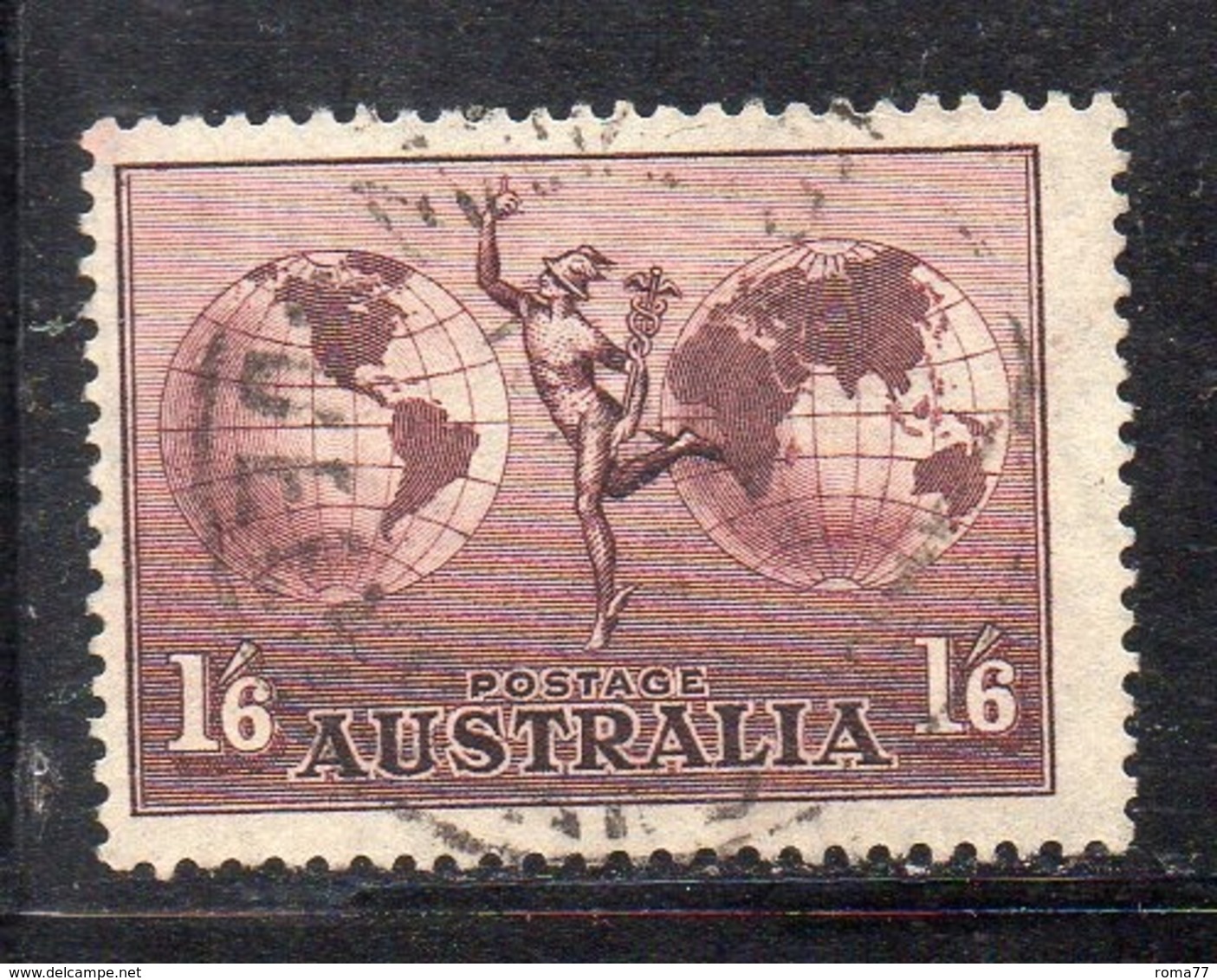 Y1682 - AUSTRALIA 1937, Posta Aerea  Yvert N. 6 Fil VI  Usato  (2380A) - Gebruikt