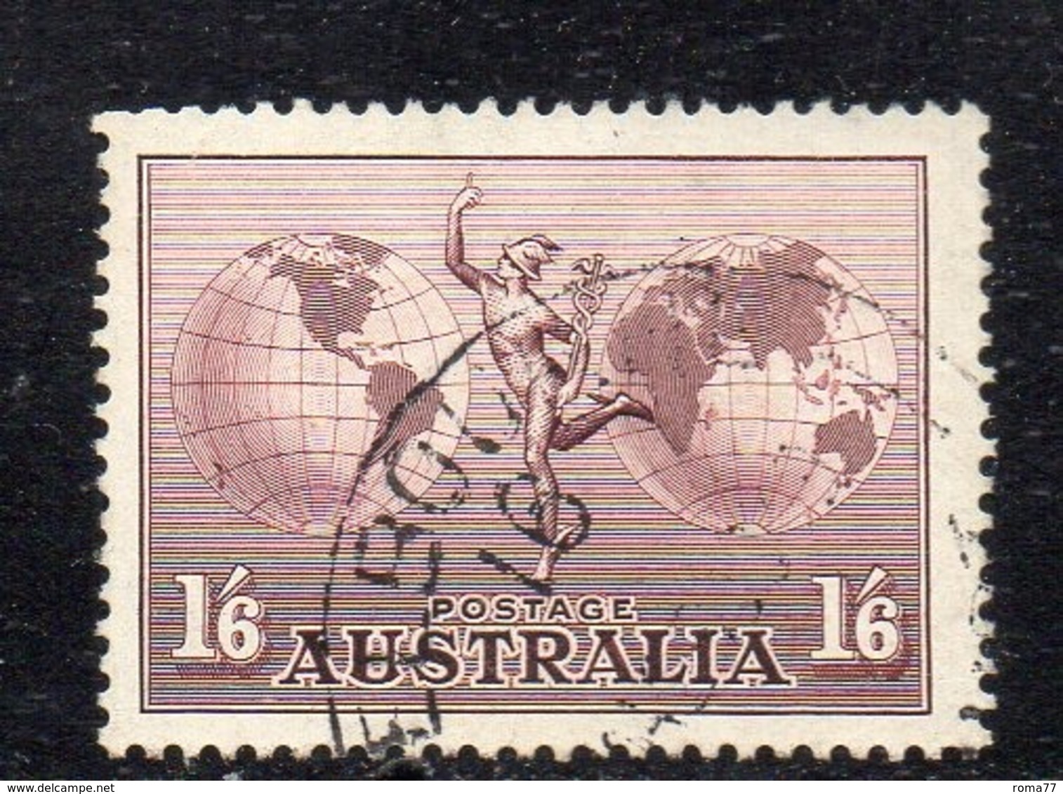 Y1683 - AUSTRALIA 1937, Posta Aerea  Yvert N. 6 Fil VI  Usato  (2380A) - Gebruikt