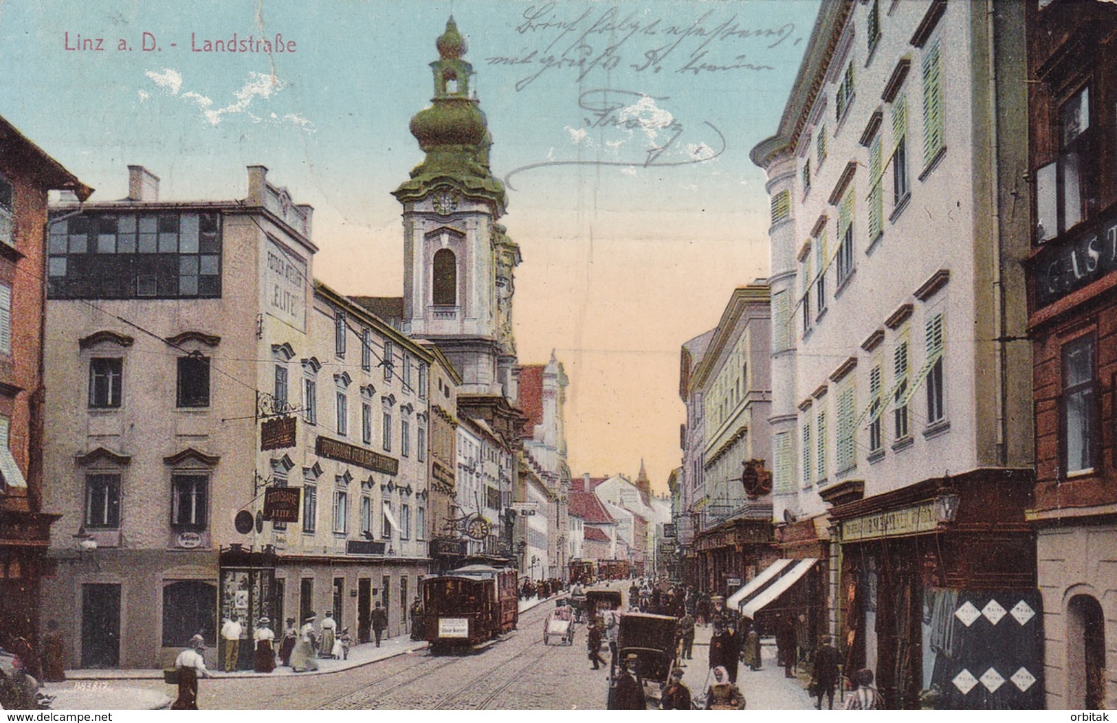 Linz * Landstrasse, Tram, Autos, Geschäfte * Österreich * AK1566 - Linz