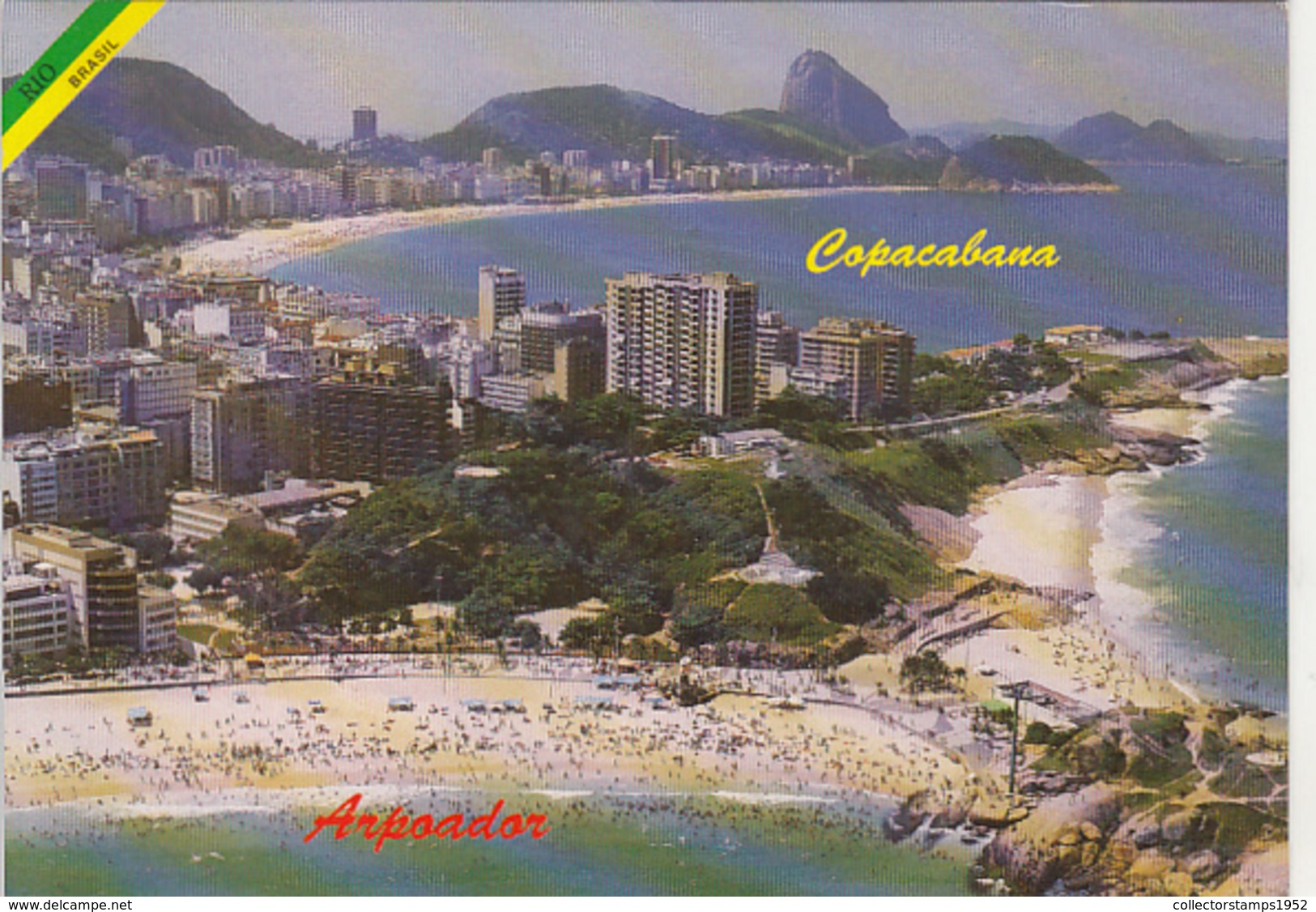 83236- RIO DE JANEIRO- COPACABANA BEACH, PARTIAL TOWN PANORAMA - Copacabana