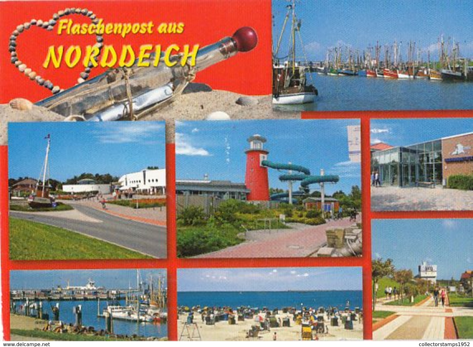 83317- NORDEN- HARBOUR, SHIPS, LIGHTHOUSE, BEACH, PARK - Norden