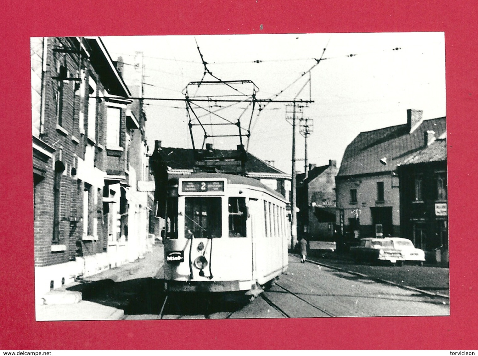 Photo Wasmes  Place E.  FAUVIEAU    =  TRAM  2 Barré  Rebrousse - Autres & Non Classés