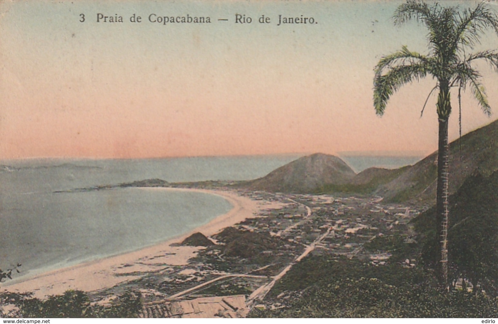 ***  BRESIL ***  RIO DE JANEIRO Praia De Copacabana  ---  Timbrée TTB - Rio De Janeiro