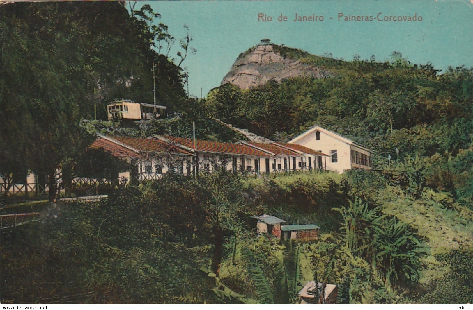 ***  BRESIL ***   RIO DE JANEIRO  Palmeras Corcovado  ---  Timbrée TB - Rio De Janeiro