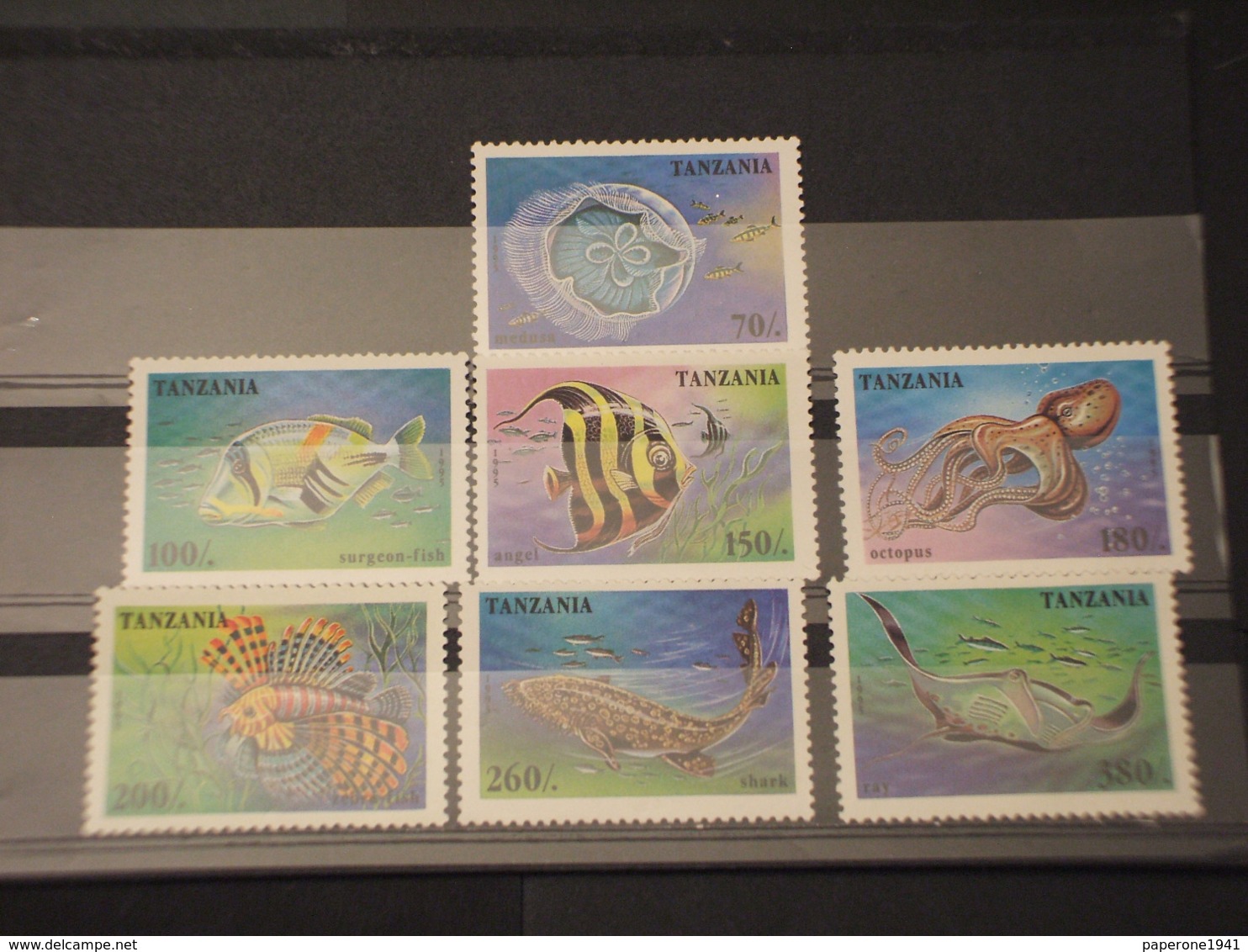 TANZANIA - 1995 FAUNA MARINA 7 VALORI -  NUOVI(++) - Tanzanie (1964-...)