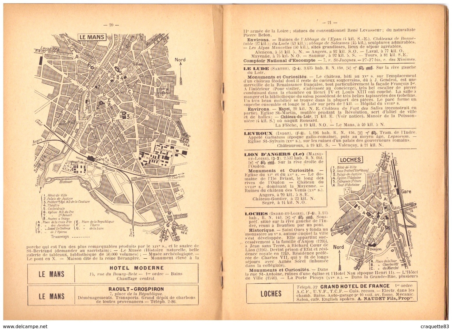 5 -CARTES-GUIDES CAMPBELL- LA TOURAINE UN GUIDE +UNE CARTE EN 4 COULEURS-ANJOU MAINE ORLEANAIS PERCHE BERRY - Cartes Routières