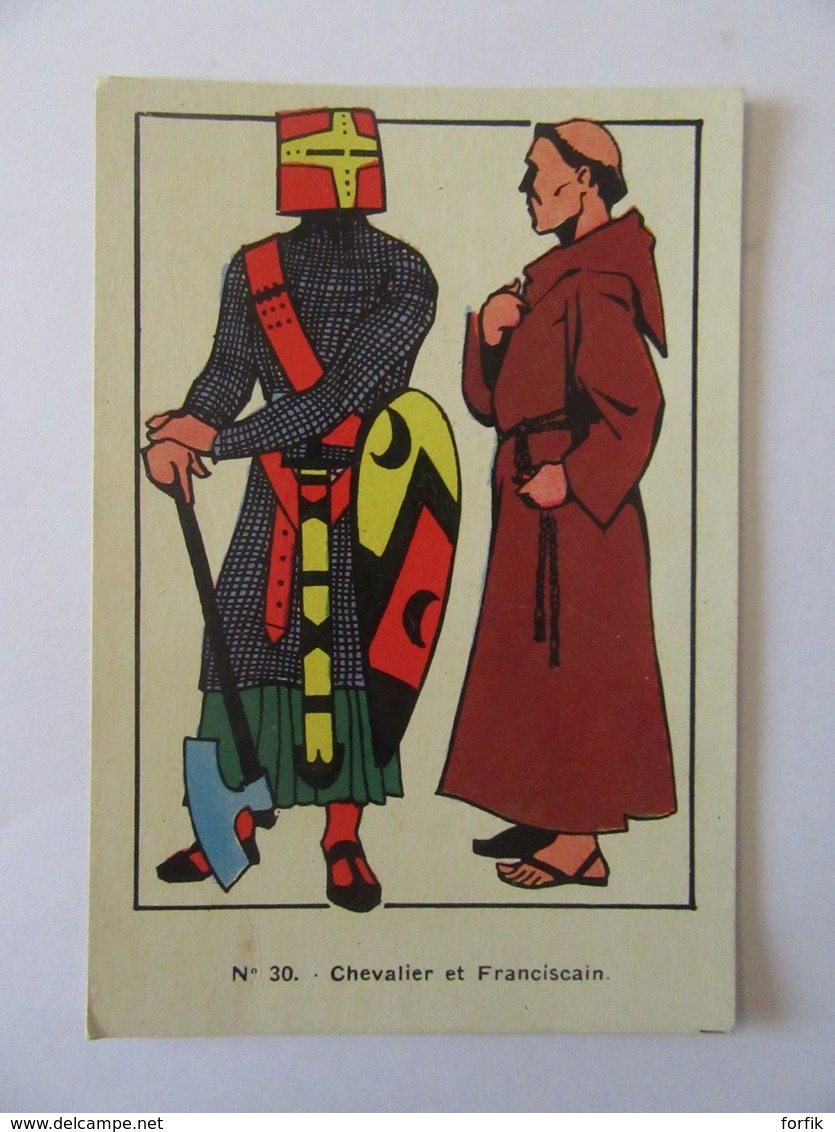 Carte Postale Publicitaire Colibri / Biscuits Et Biscottes PONS - N°30 - Chevalier Et Franciscain (illustration) - Publicités