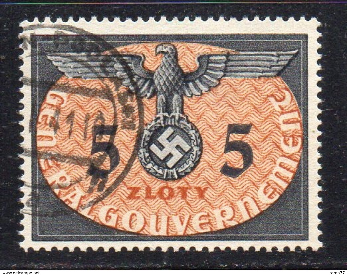 Y1773 - GENERAL GOUVERNEMENT GERMANIA 1940 , Servizio Unificato N. 24  Usato  (2380A) - Occupazione 1938 – 45