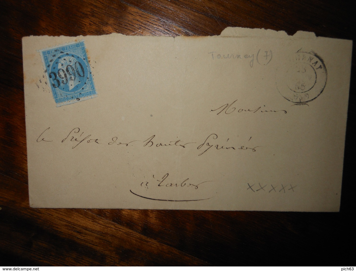 Lettre GC 3990 Tournay Hautes Pyrénées - 1849-1876: Période Classique